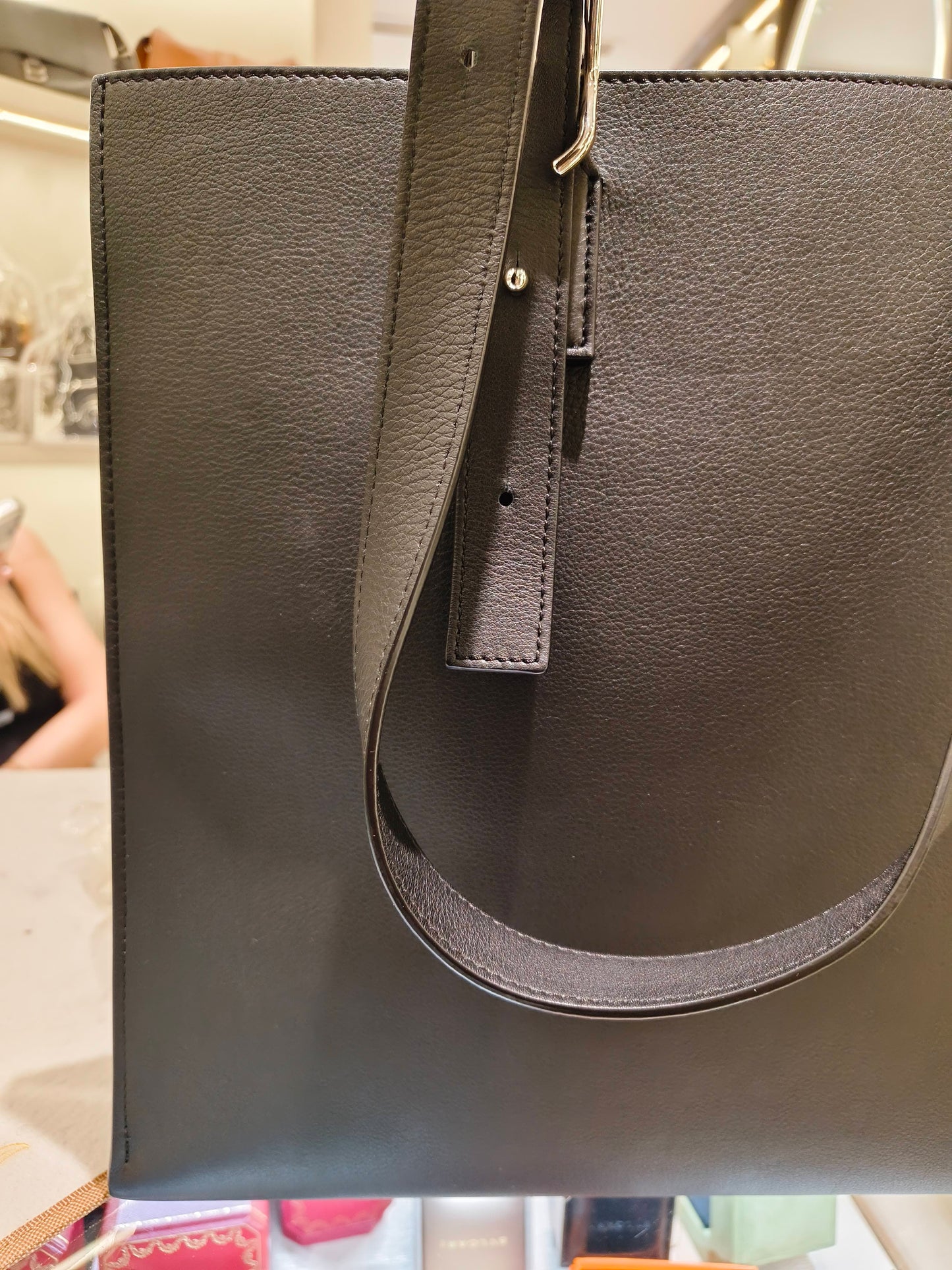 Loewe - Asymmetric Tote Bag - Leather - Black