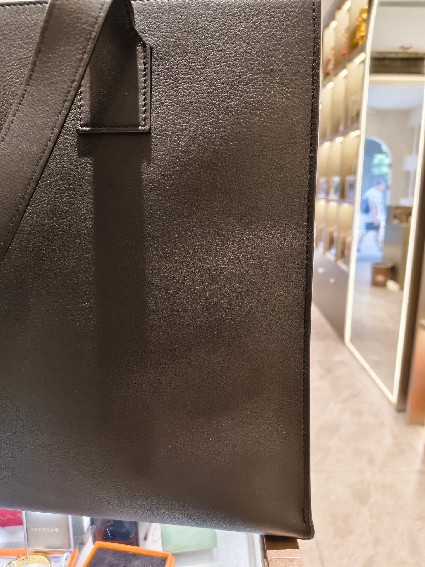 Loewe - Asymmetric Tote Bag - Leather - Black