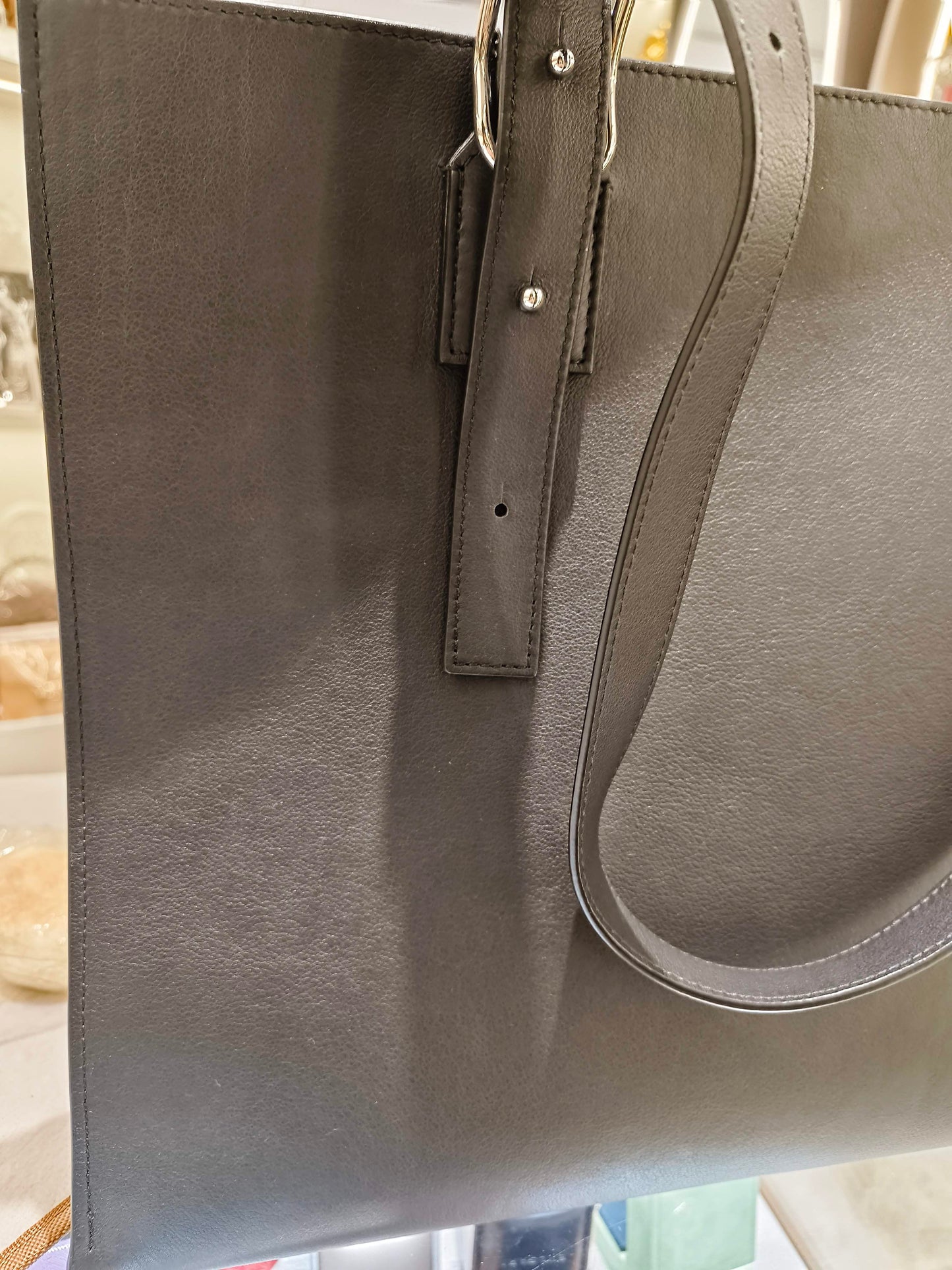 Loewe - Asymmetric Tote Bag - Leather - Black