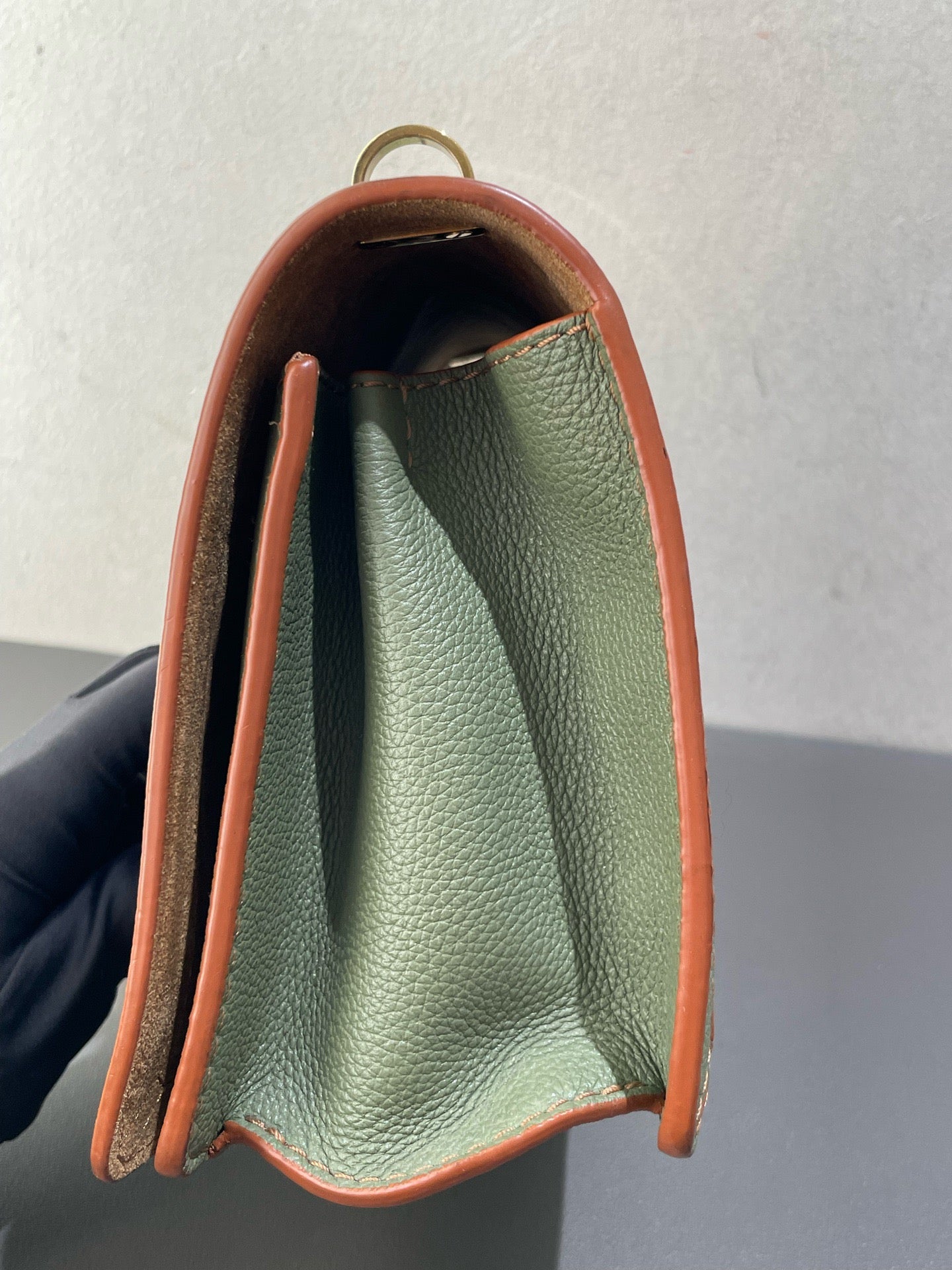 Loewe - Barcelona - Grained calfskin leather - Avocado Green with Tan Edges - (medium)