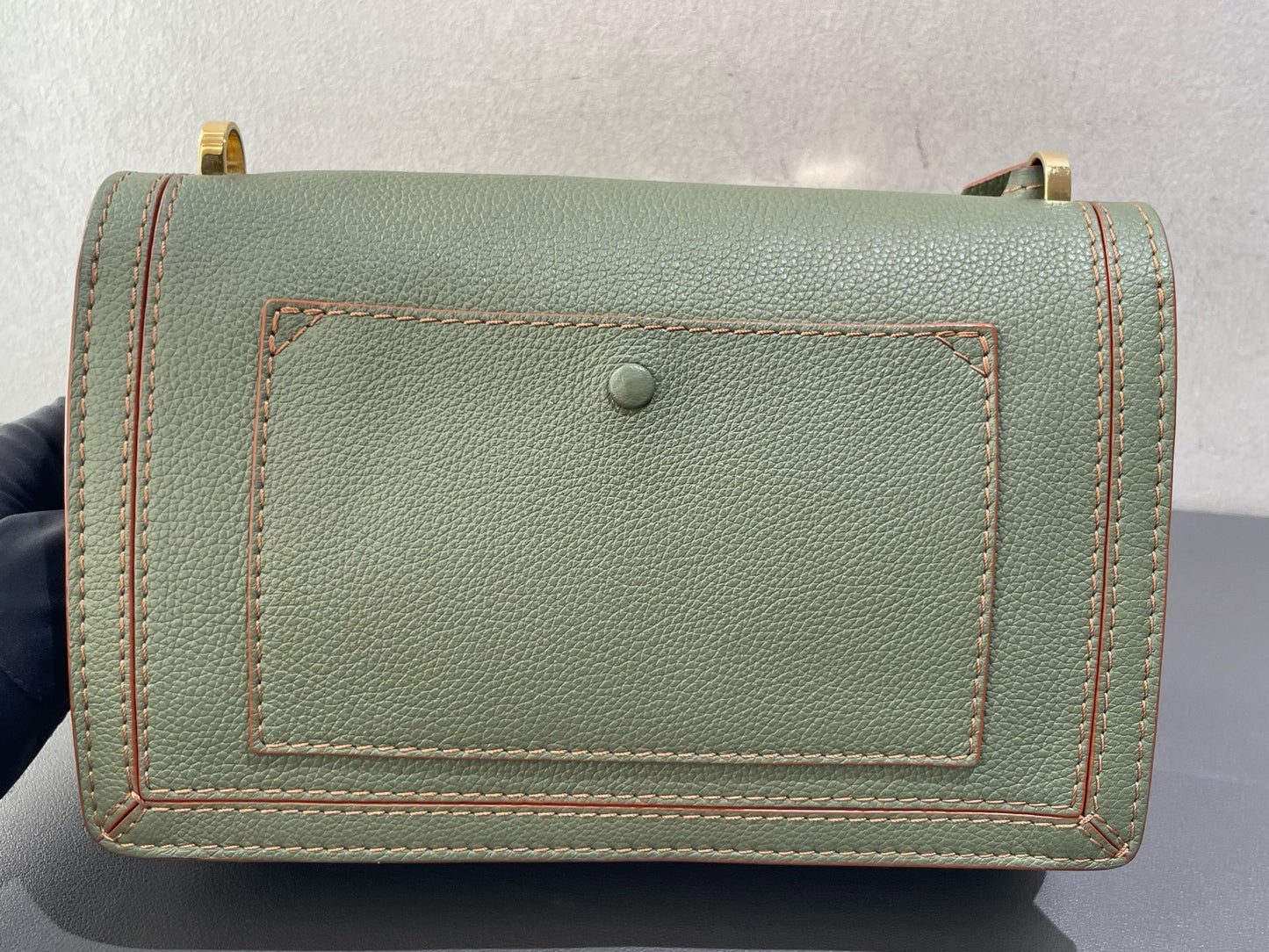 Loewe - Barcelona - Grained calfskin leather - Avocado Green with Tan Edges - (medium)