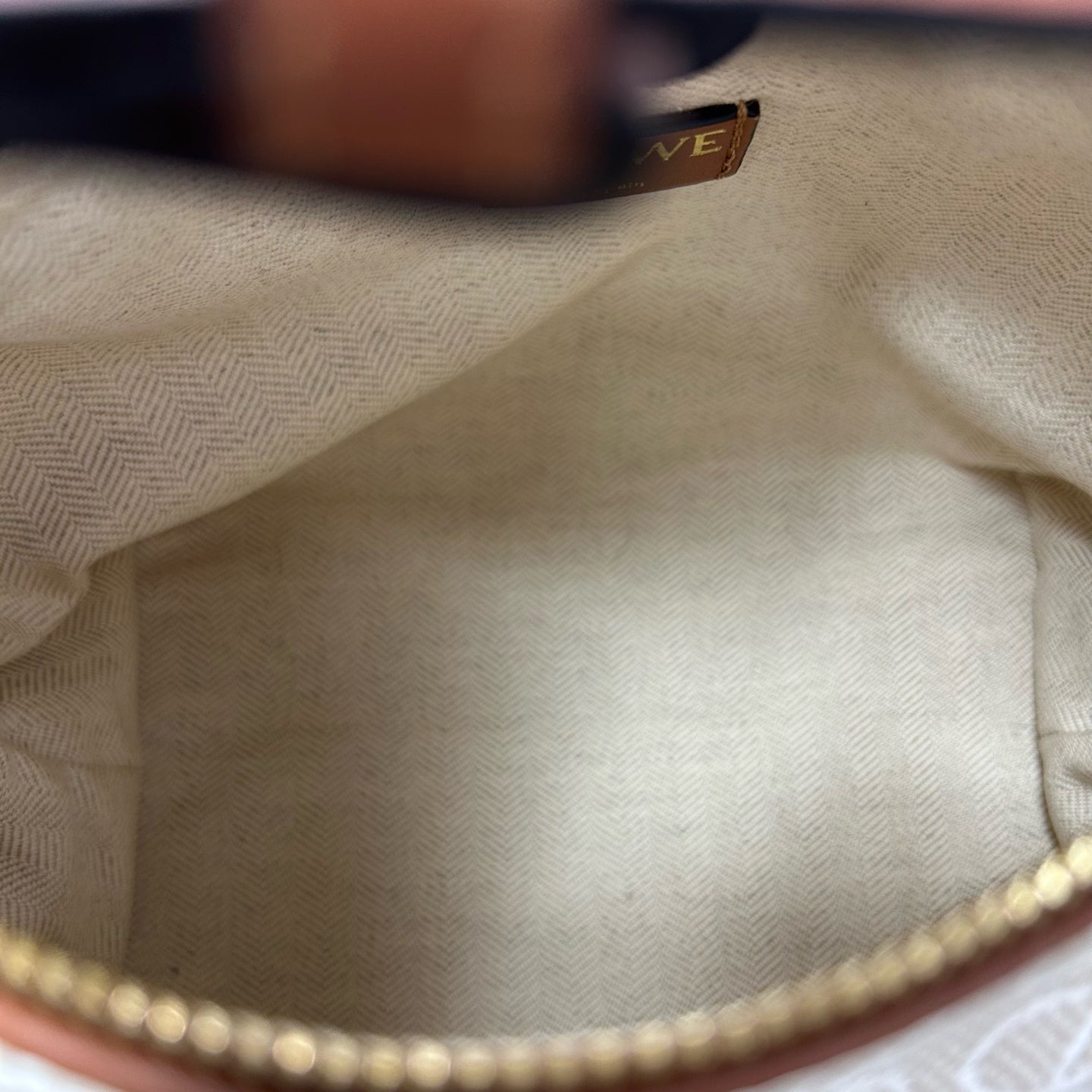 Loewe - Cubi Bag - Canvas and Leather - Beige and Brown - (Small)