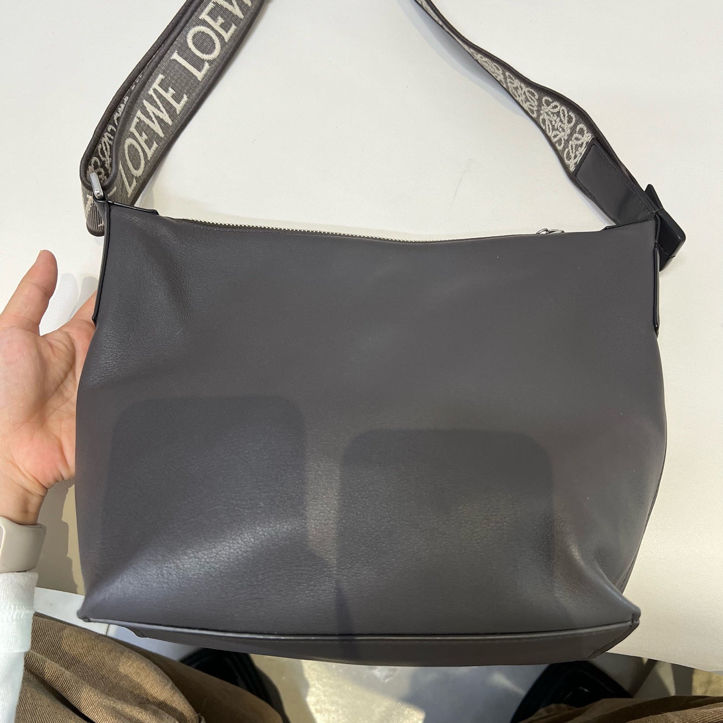 Loewe - Cubi - Leather - Grey - (small)