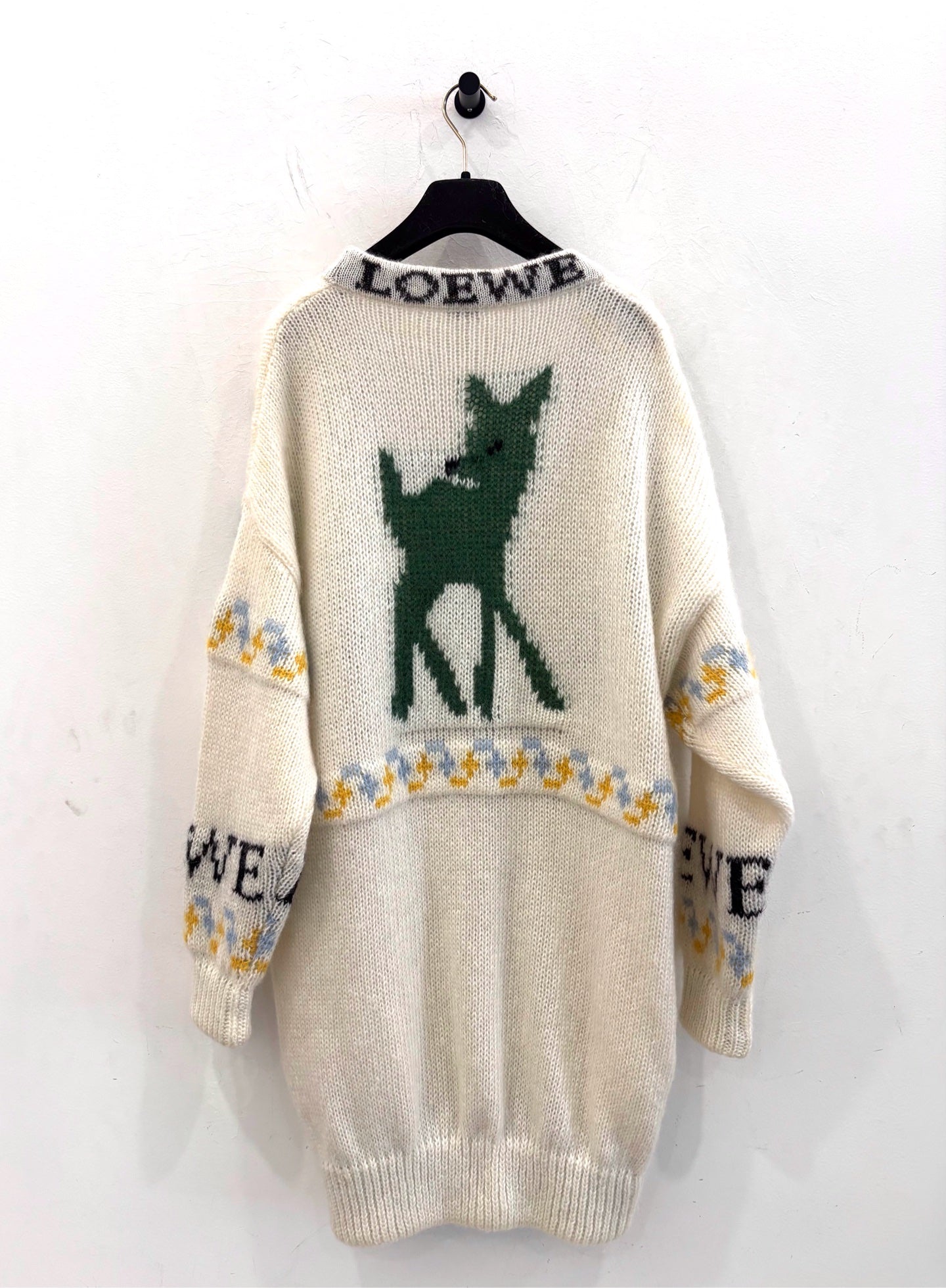 Loewe - Deer Letter Logo Mohair Knit Cardigan - Mohair blend - White - (XS)