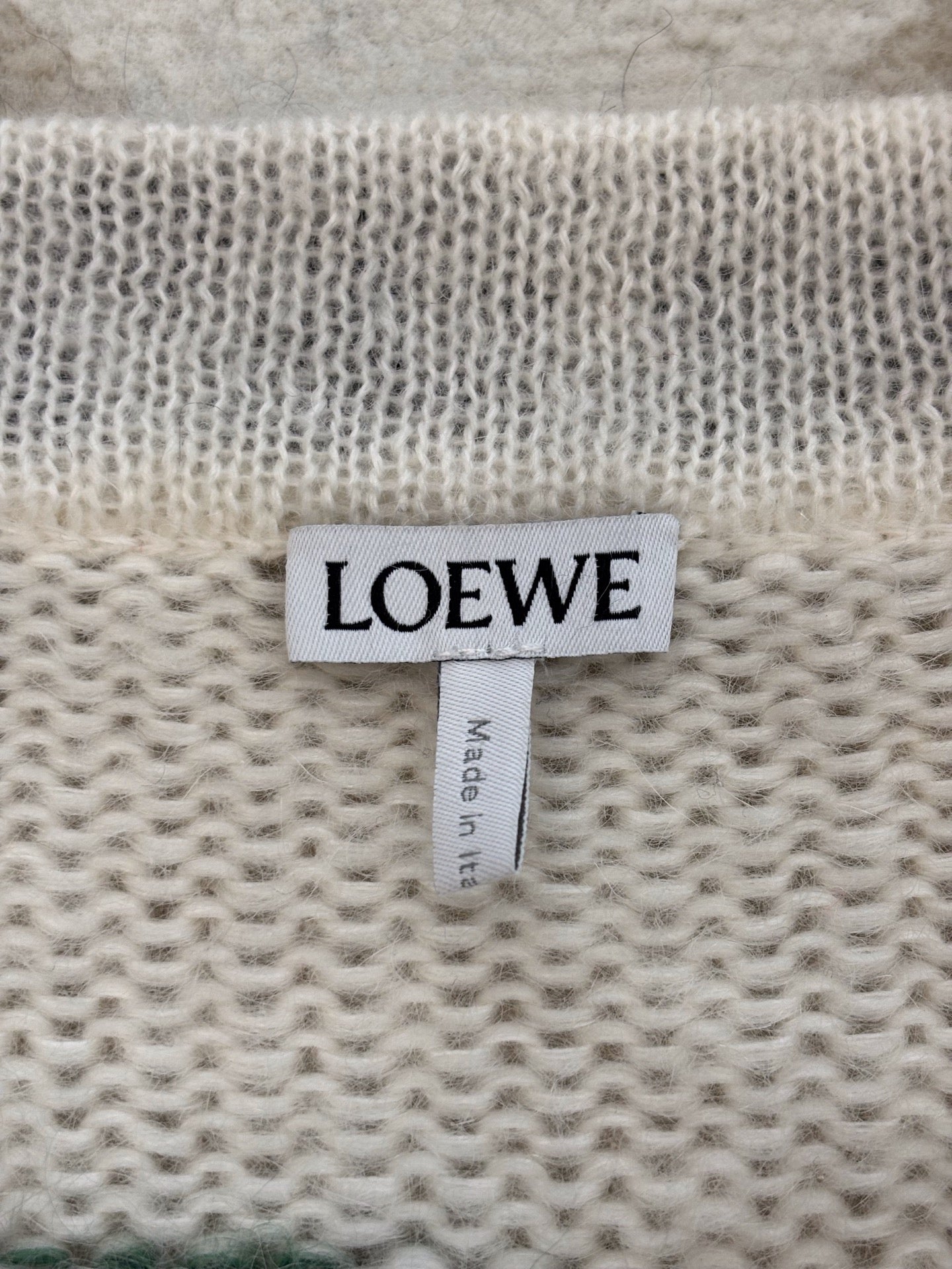 Loewe - Deer Letter Logo Mohair Knit Cardigan - Mohair blend - White - (XS)