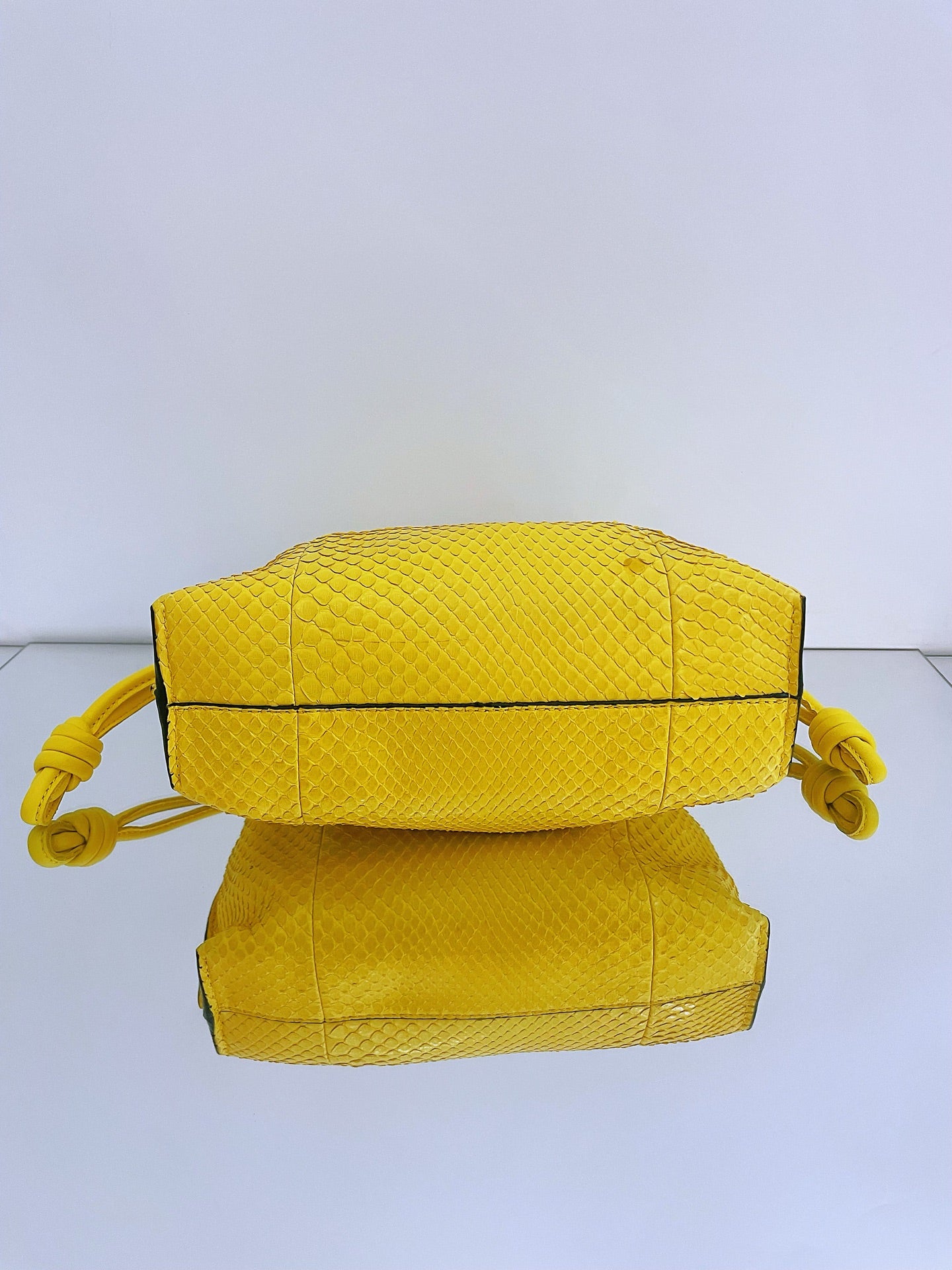 Loewe - Flamenco - Exotic leathers - Python - Yellow - (small)