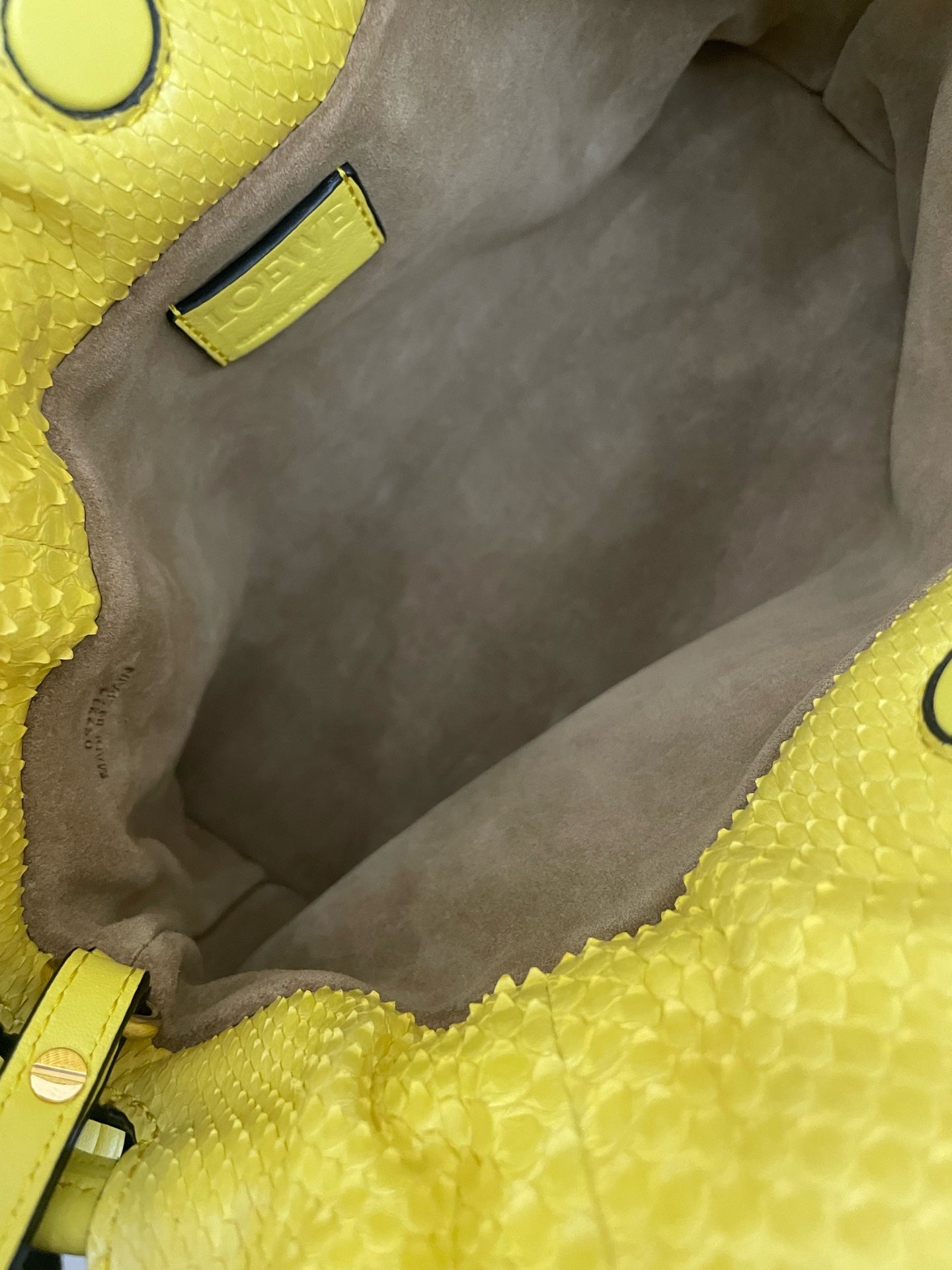 Loewe - Flamenco - Exotic leathers - Python - Yellow - (small)