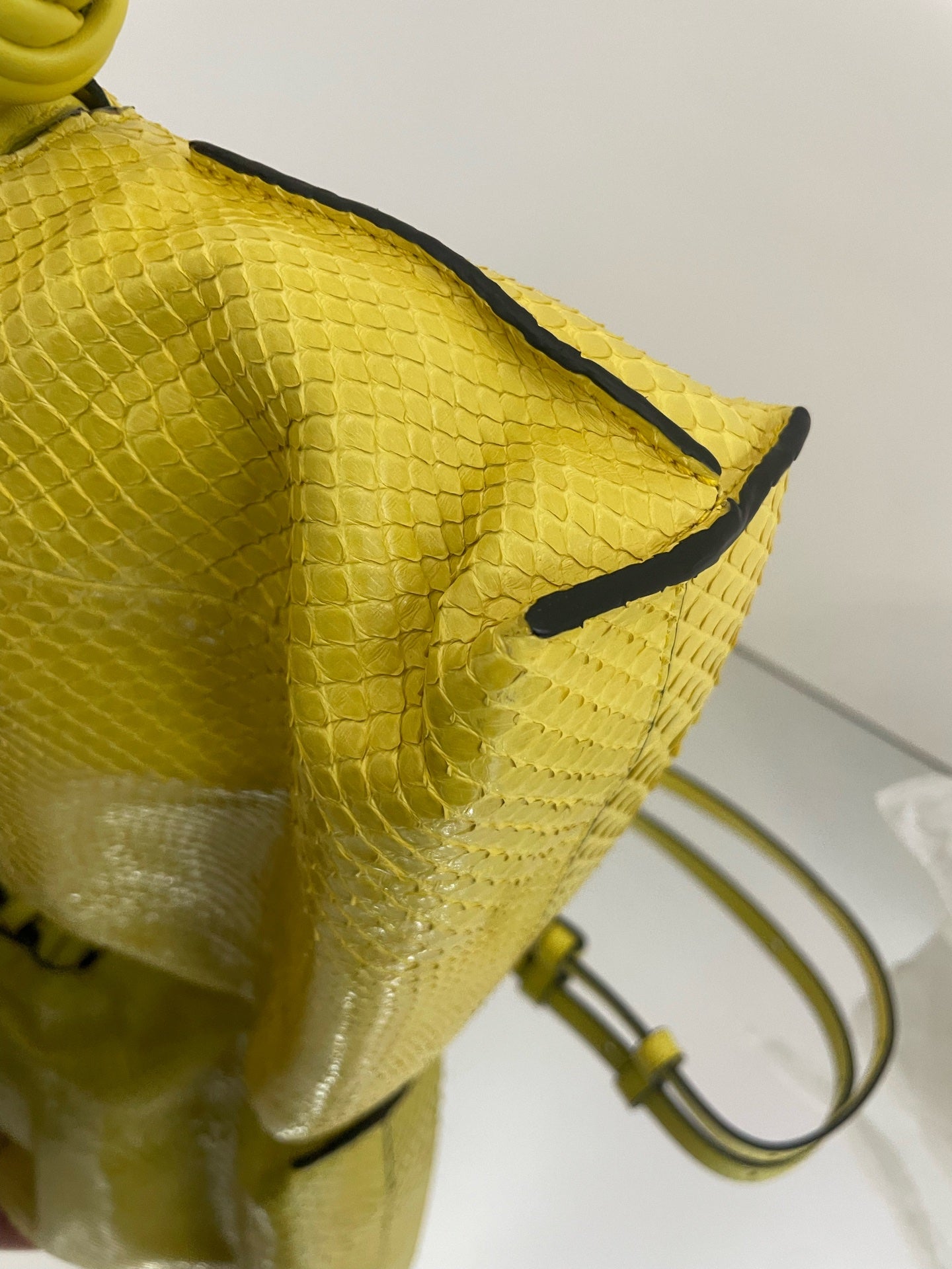 Loewe - Flamenco - Exotic leathers - Python - Yellow - (small)