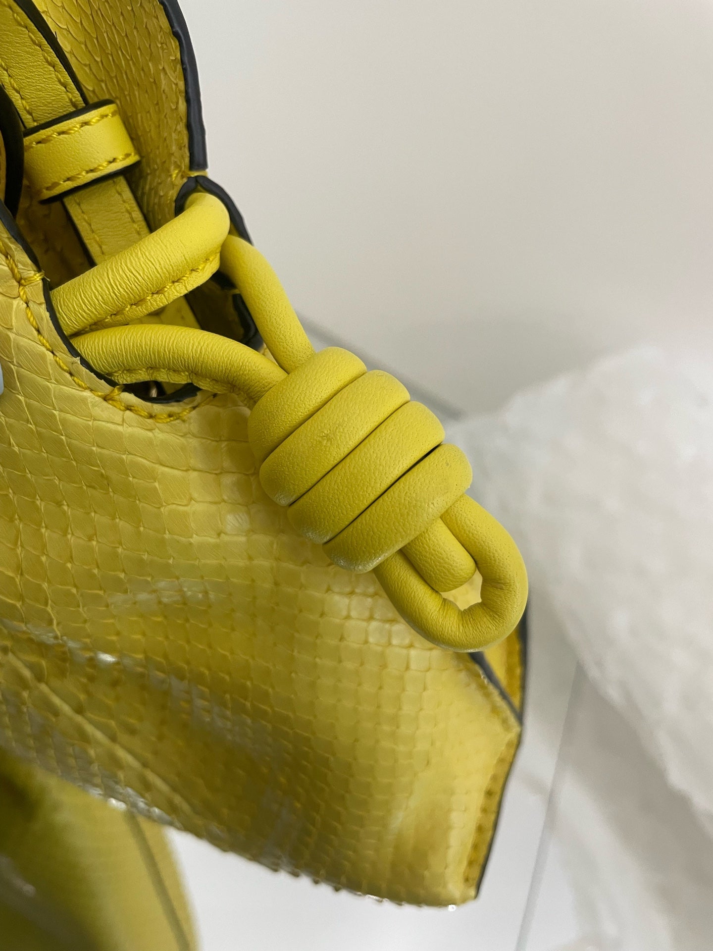 Loewe - Flamenco - Exotic leathers - Python - Yellow - (small)