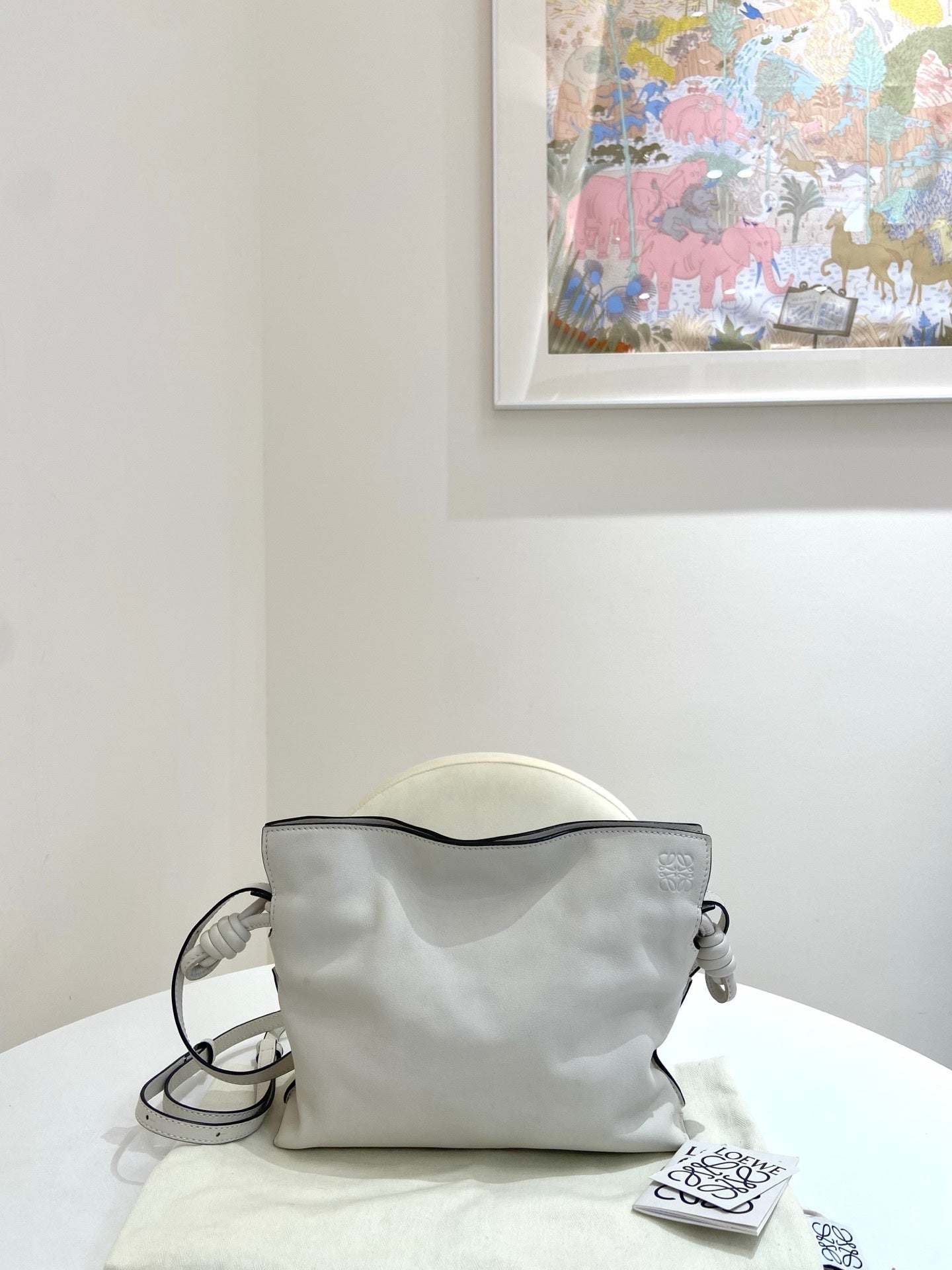 Loewe - Flamenco - Leather - White - (mini)
