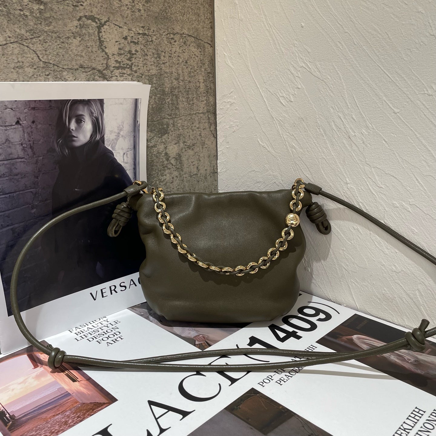 Loewe - Flamenco mini - Lambskin leather - Green - (mini)