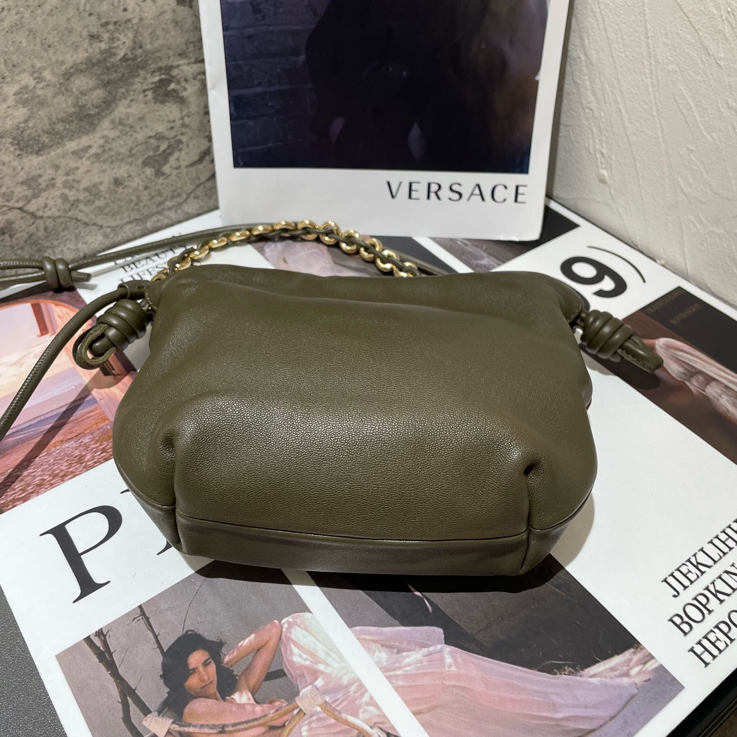 Loewe - Flamenco mini - Lambskin leather - Green - (mini)