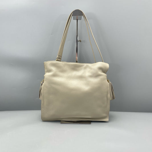 LOEWE - Flamenco - Pebbled calfskin leather - Light Grey - (Medium)