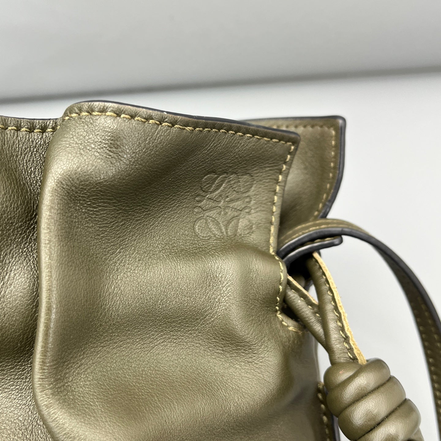 Loewe - Flamenco Pouch - Leather - Green - (mini)