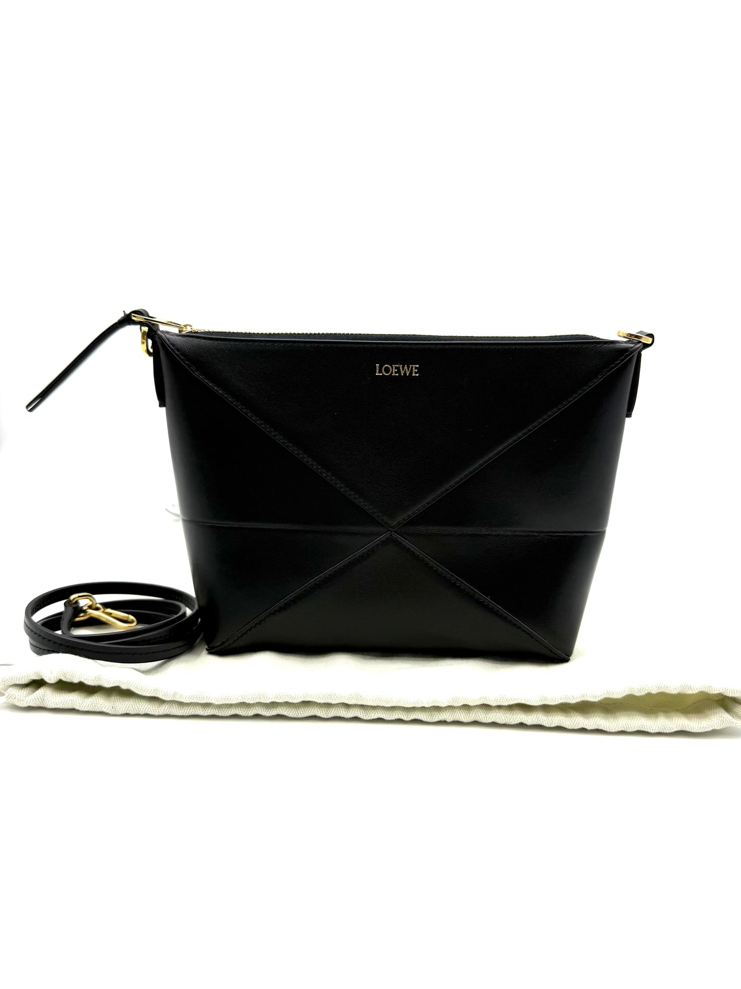 Loewe - Fold - Cowhide leather - Black - (Small)