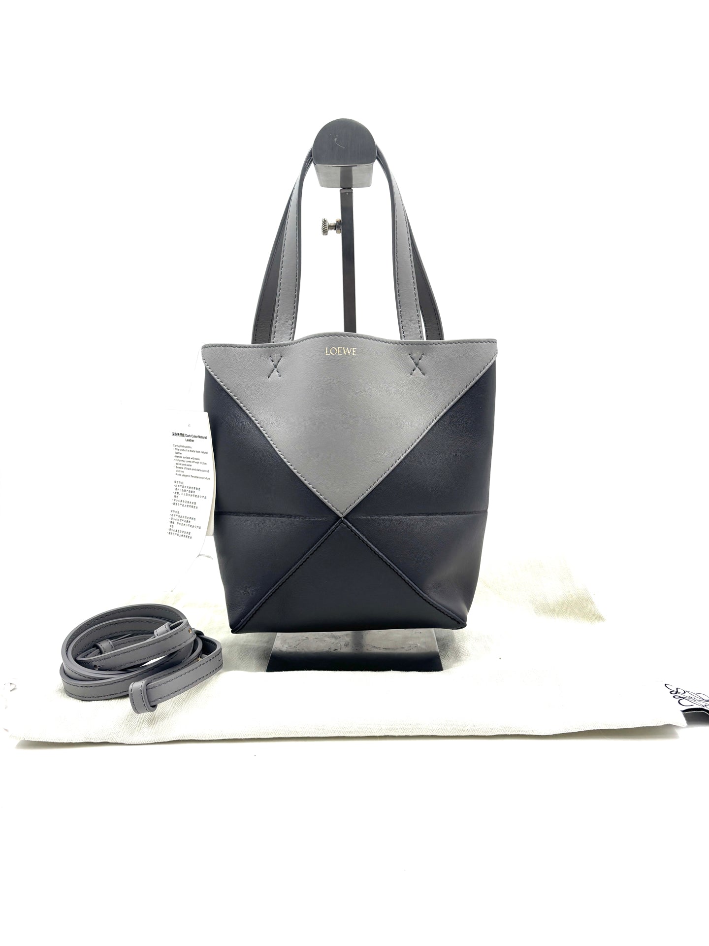 Loewe - Fold Tote Bag - Leather - Grey - (Small)