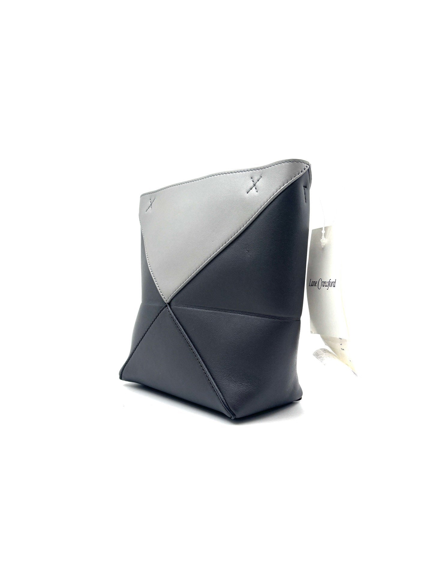 Loewe - Fold Tote - Calfskin leather - Pearl Grey and Dark Grey - (Small)