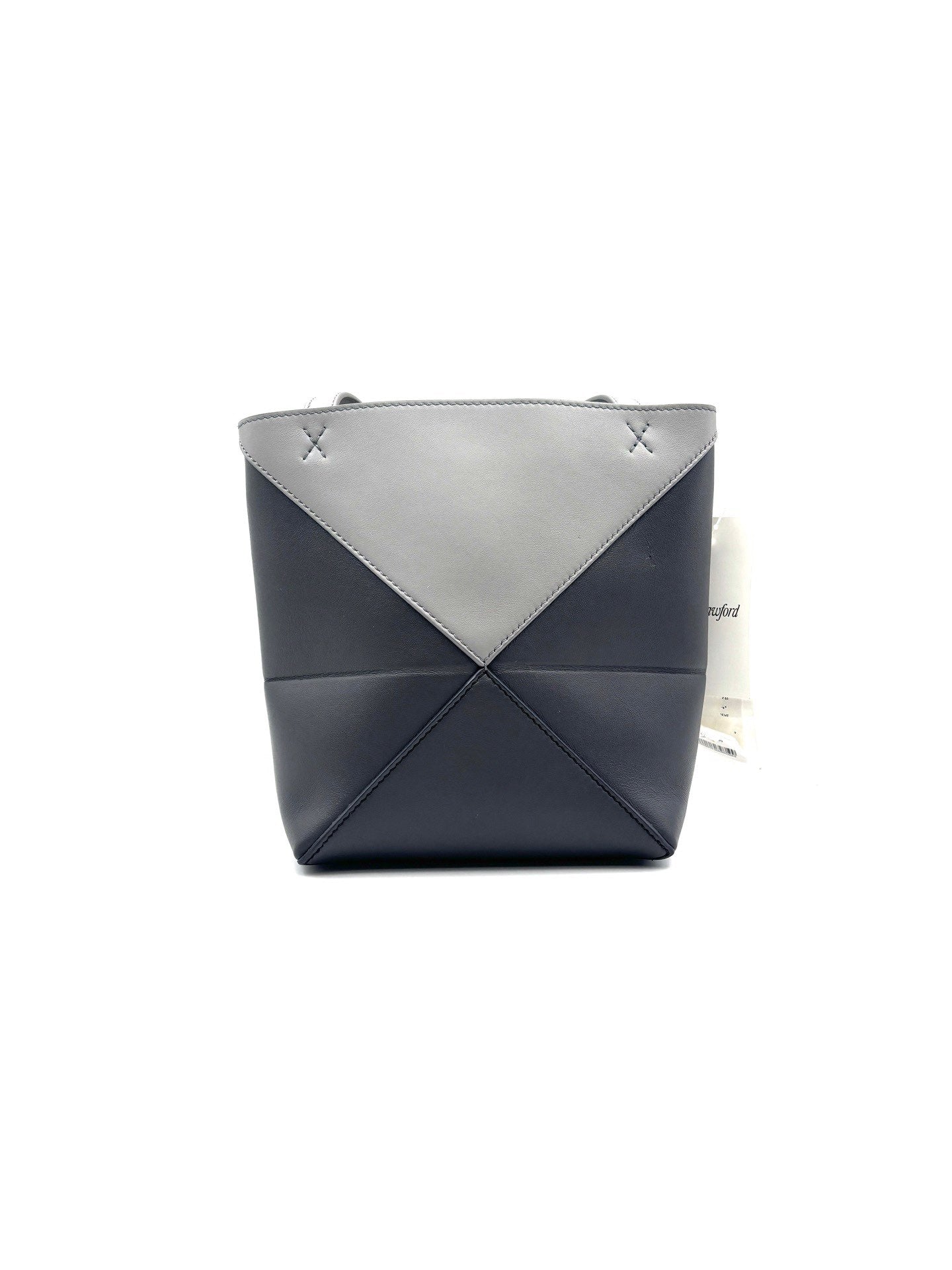 Loewe - Fold Tote - Calfskin leather - Pearl Grey and Dark Grey - (Small)