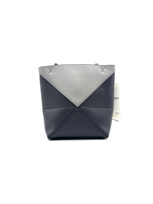 Loewe - Fold Tote - Calfskin leather - Pearl Grey and Dark Grey - (Small)