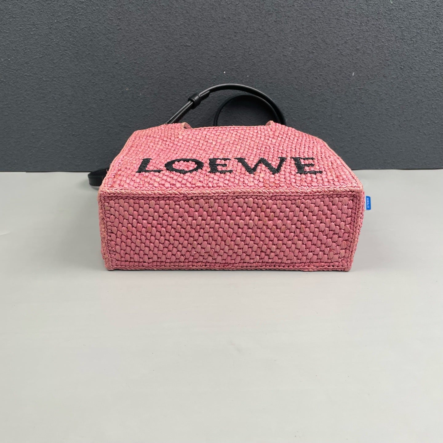 Loewe - Font Tote Mini - Raffia with leather trim - Pink - (mini)