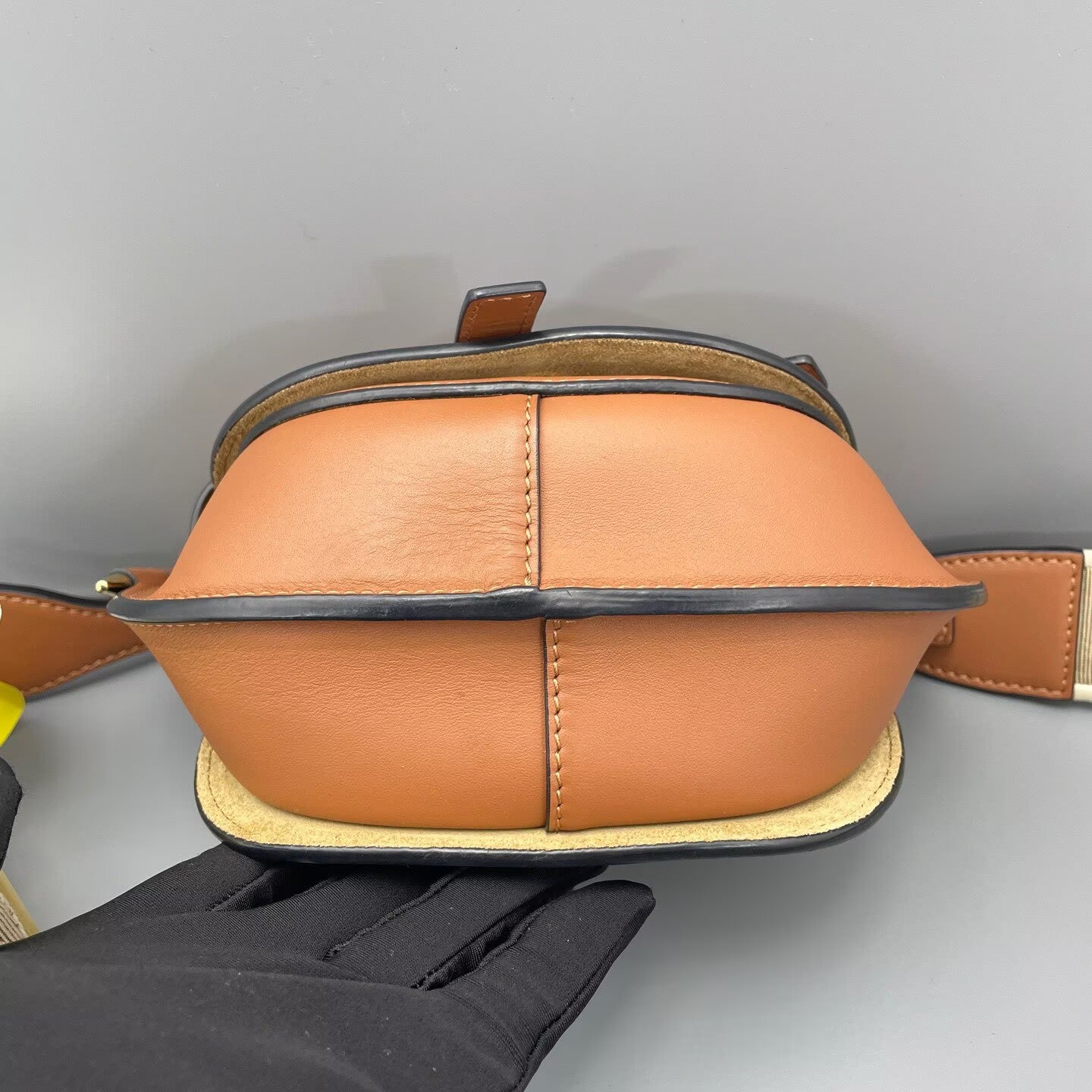 Loewe - Gate Bag - Calfskin leather and Textile - Brown - (Mini)