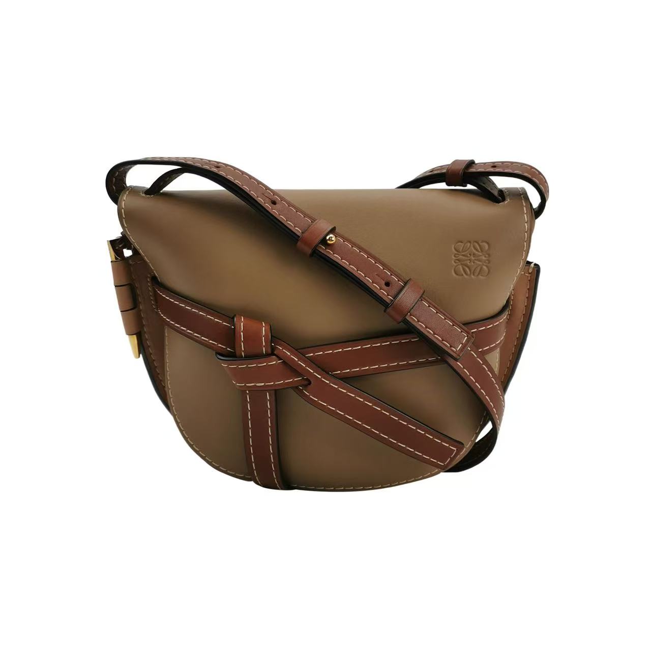 Loewe - Gate Bag Mini - Calfskin leather - Brown - (mini)