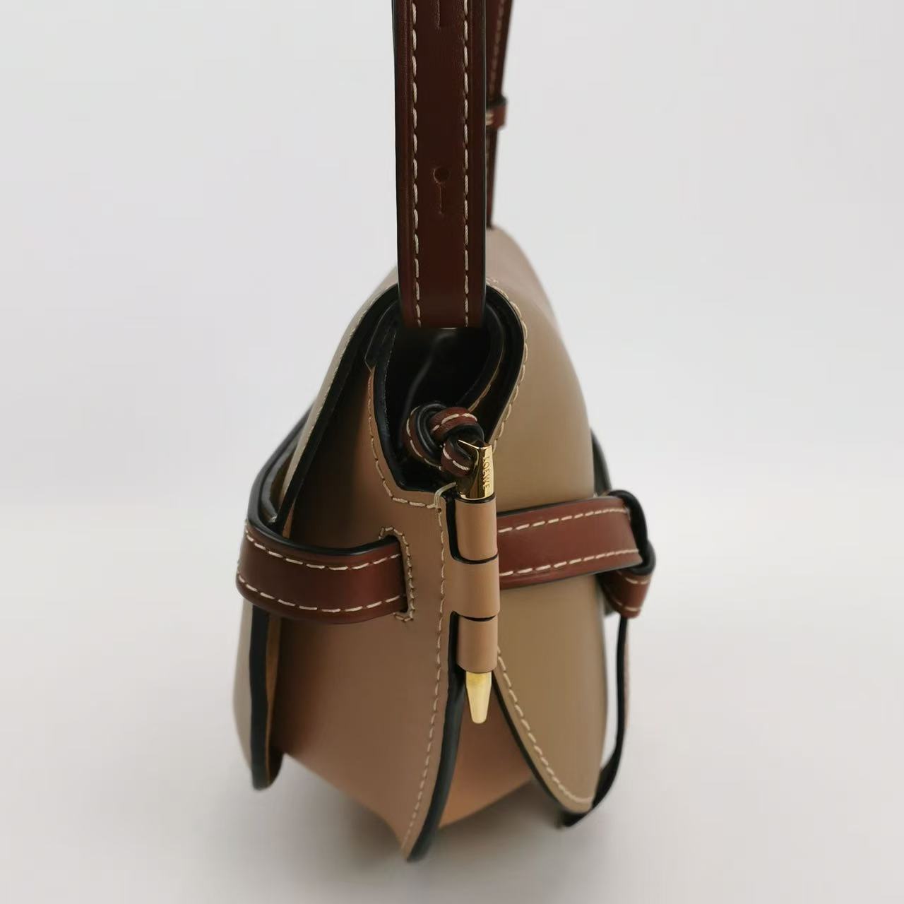 Loewe - Gate Bag Mini - Calfskin leather - Brown - (mini)