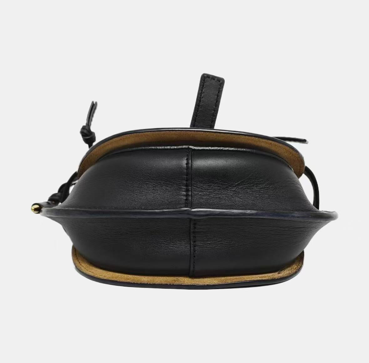 LOEWE - Gate Mini - Cowhide leather - Black with Gold-Tone Hardware - (mini)