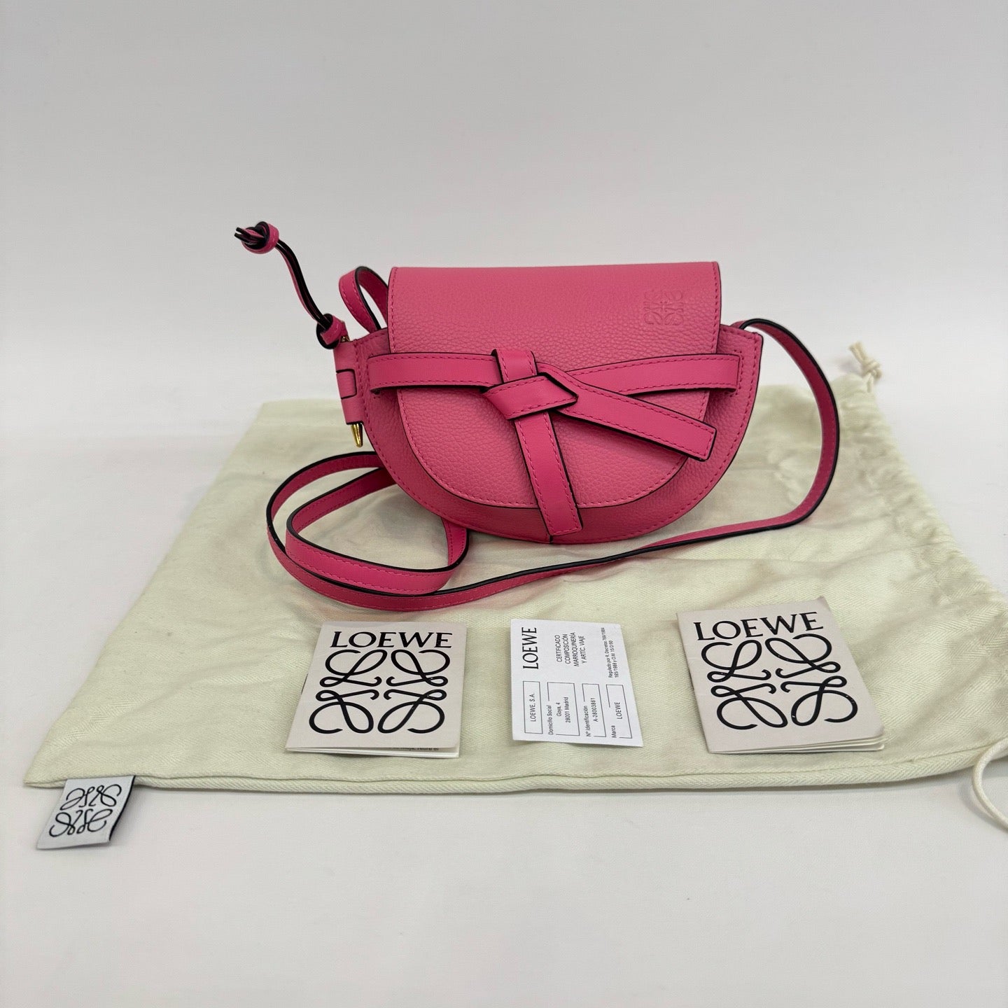 Loewe - Gate Mini - Grained cowhide leather - Pink - (mini)