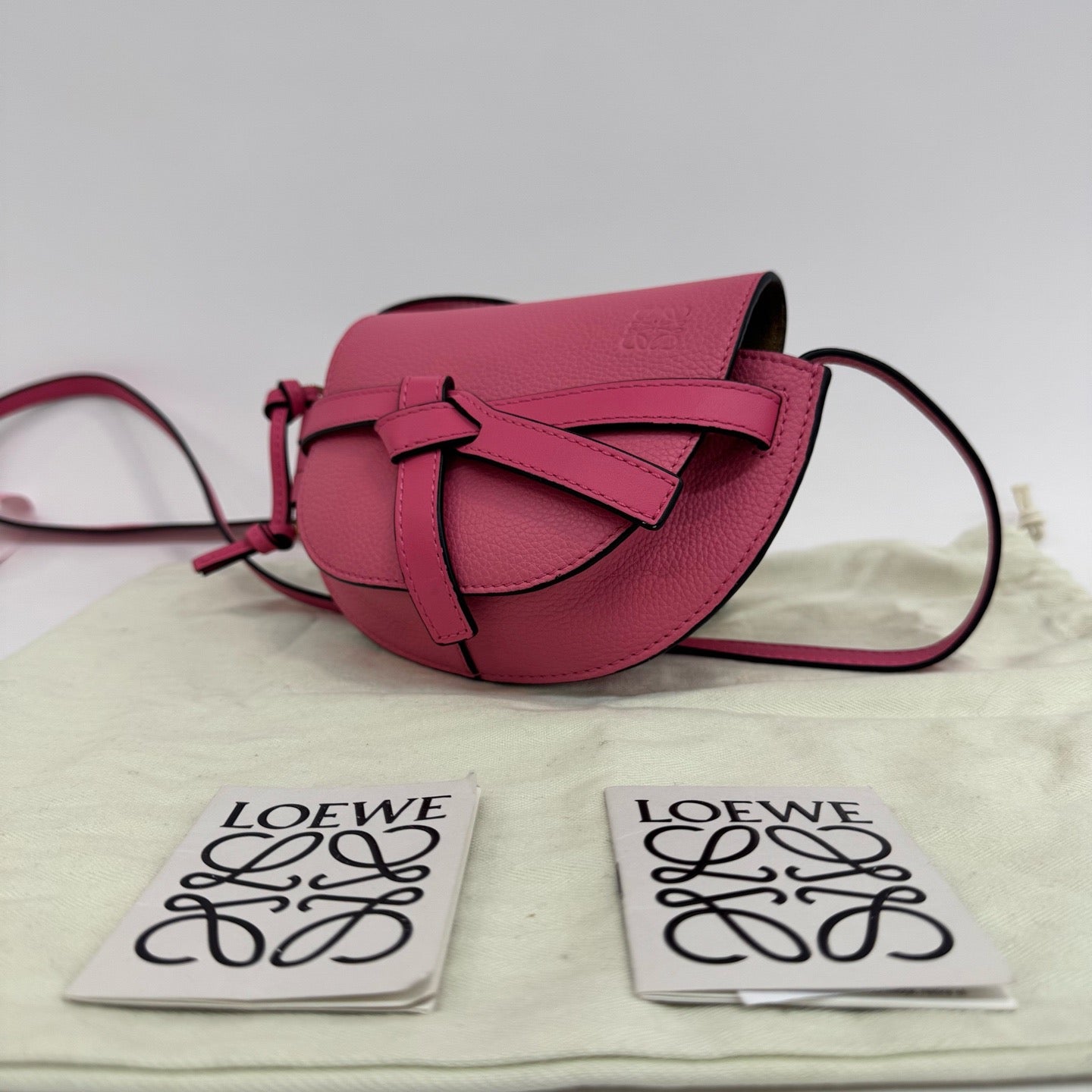 Loewe - Gate Mini - Grained cowhide leather - Pink - (mini)