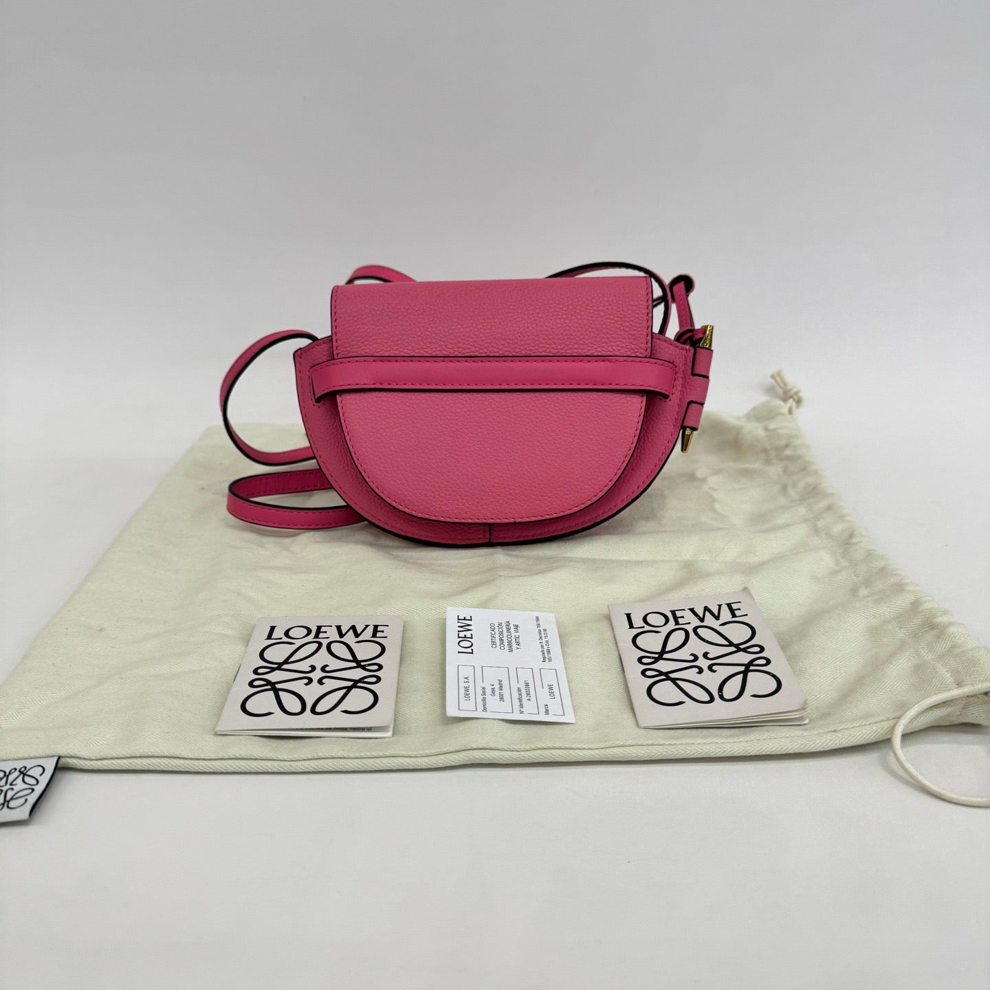 Loewe - Gate Mini - Grained cowhide leather - Pink - (mini)