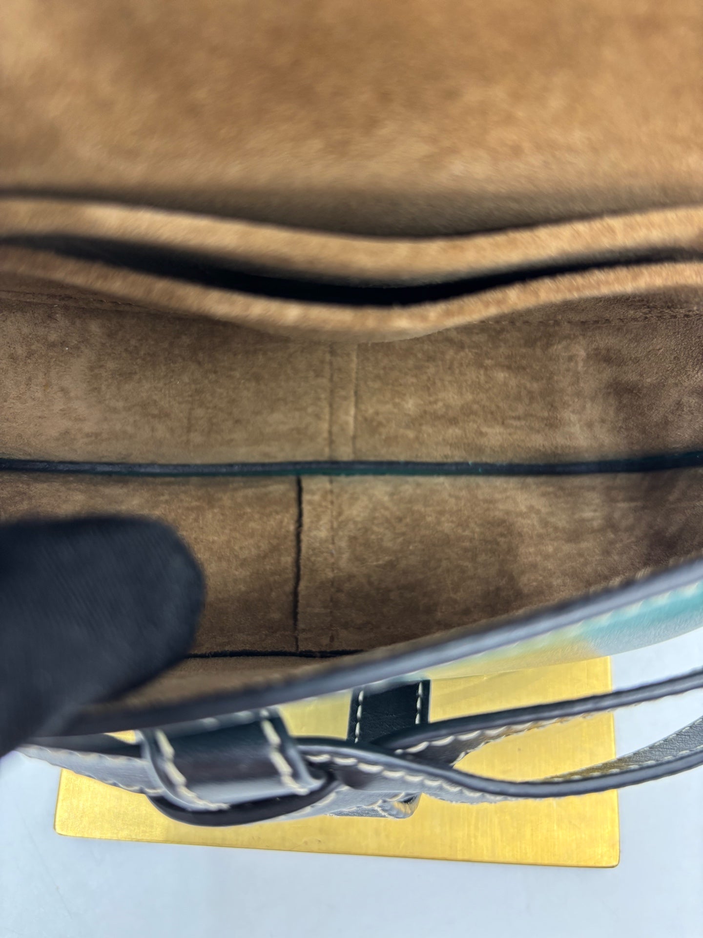 Loewe - Gate Mini Saddle Bag - Soft calfskin leather - Blue and Green Bicolour with Black Accents - (mini)