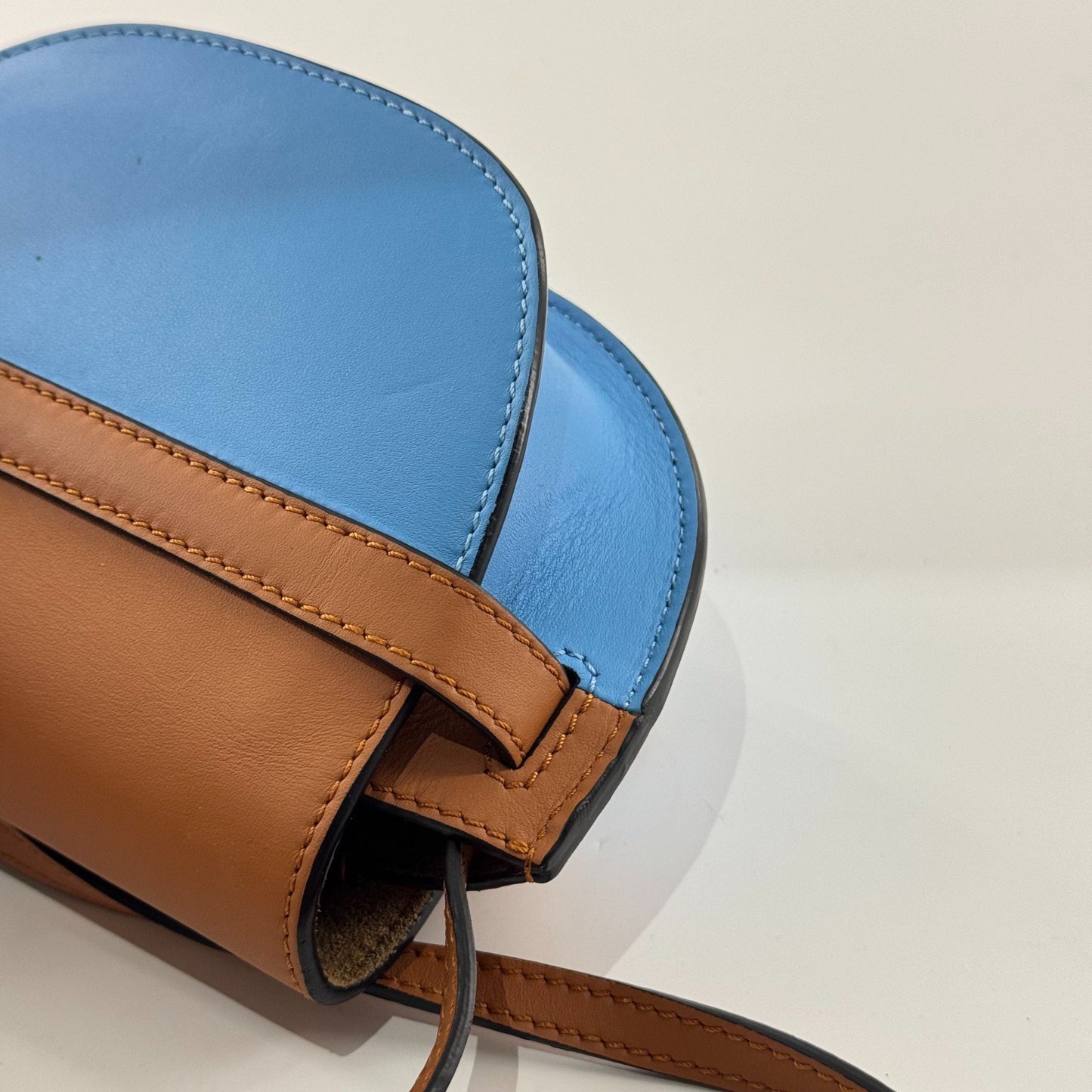 Loewe - Gate Mini - Smooth calfskin leather - Blue and Brown - (mini)
