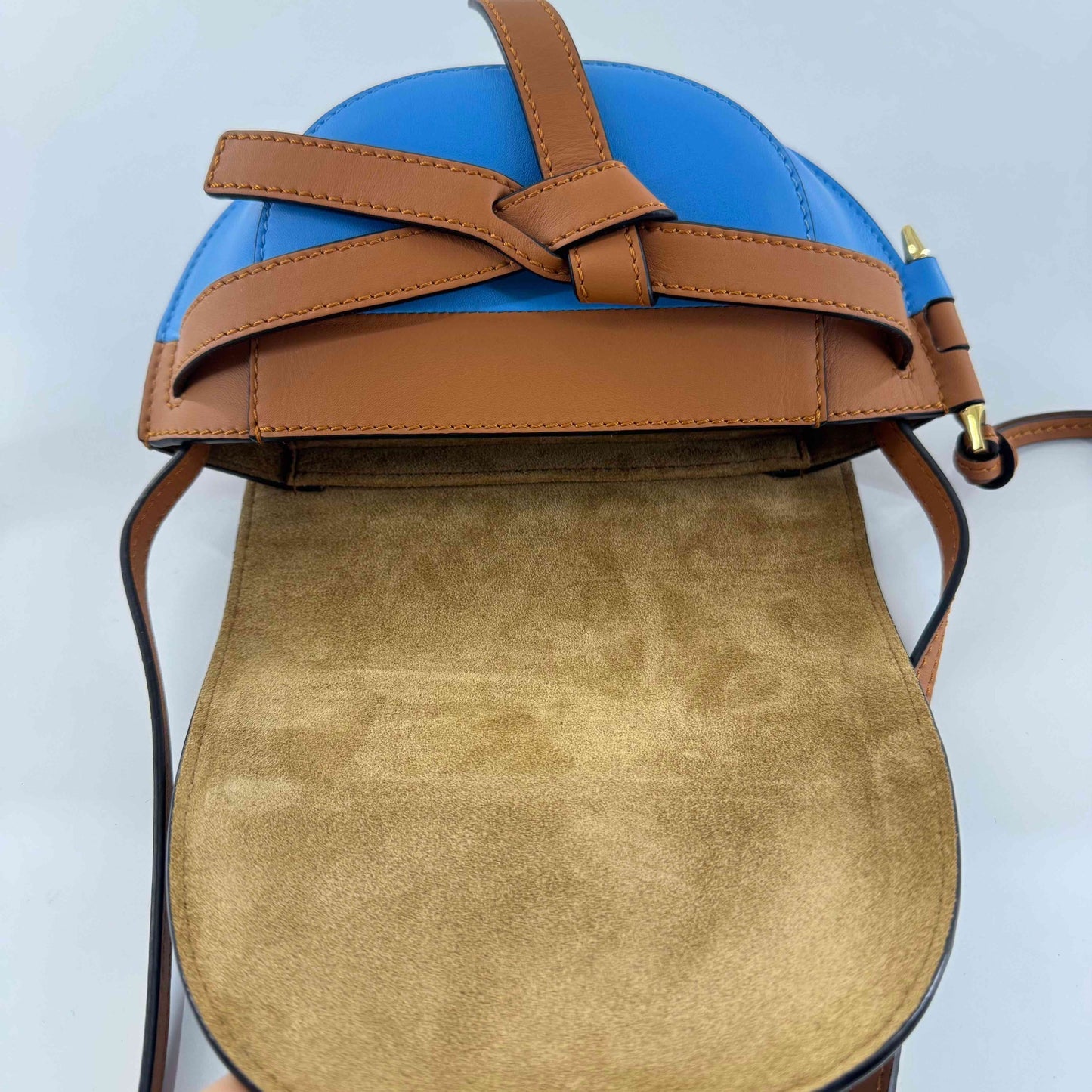 Loewe - Gate Mini - Smooth calfskin leather - Blue and Brown - (mini)