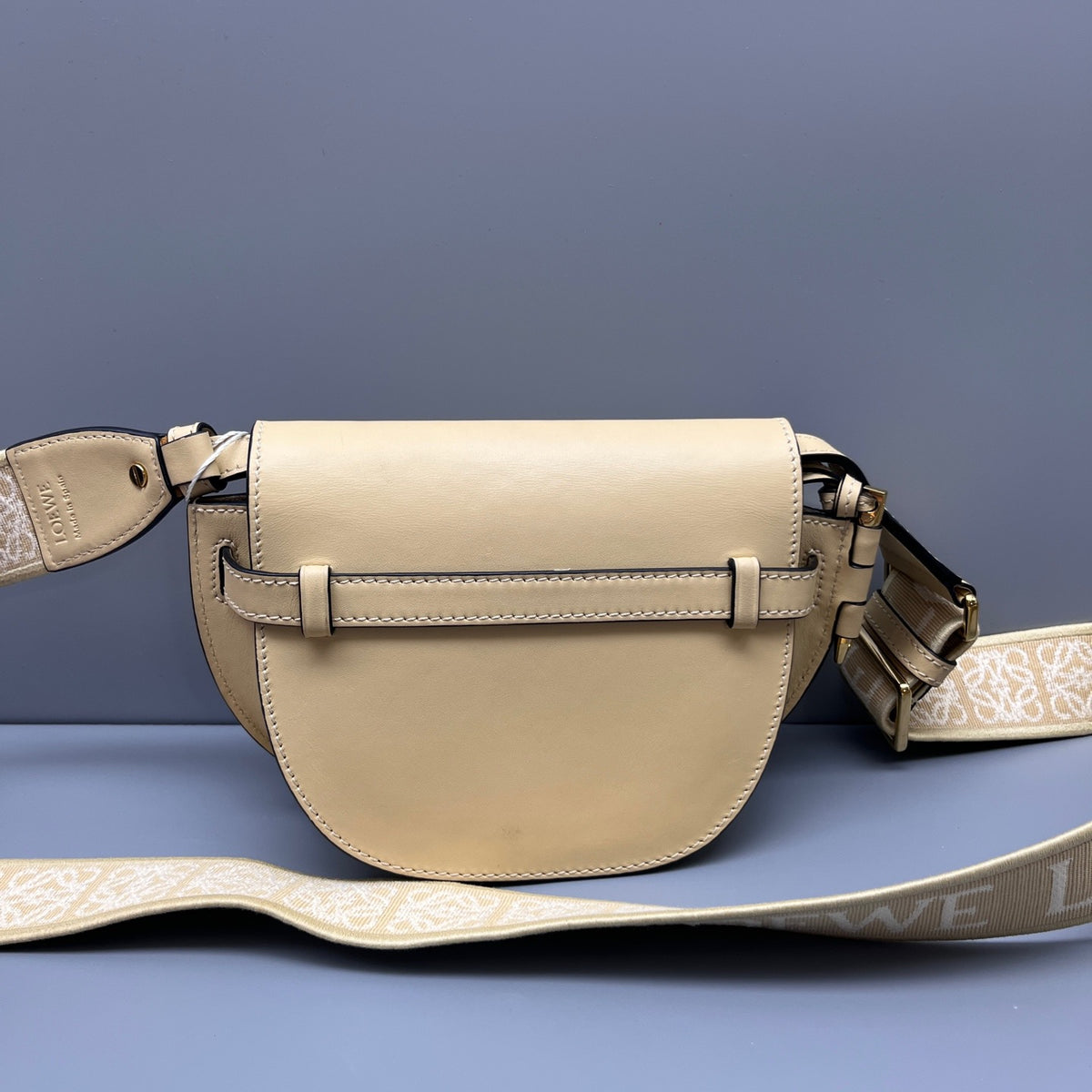Loewe - Gate Saddle Bag - Leather - Beige - (mini)