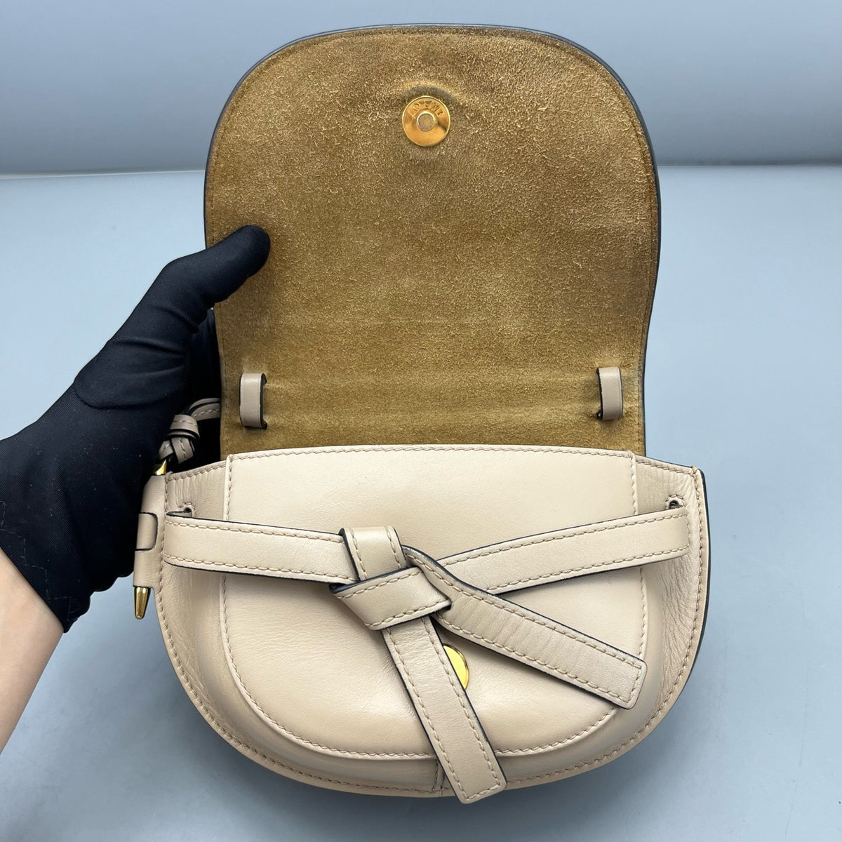 Loewe - Gate Saddle Bag - Leather - Beige - (mini)