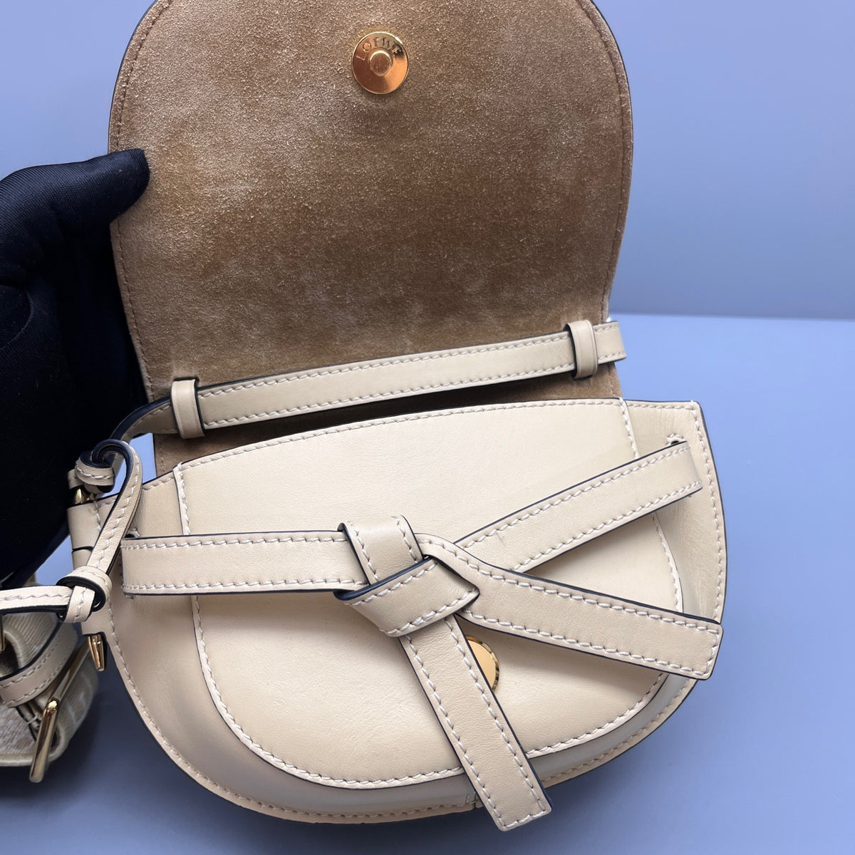 Loewe - Gate Saddle Bag - Leather - Beige - (mini)