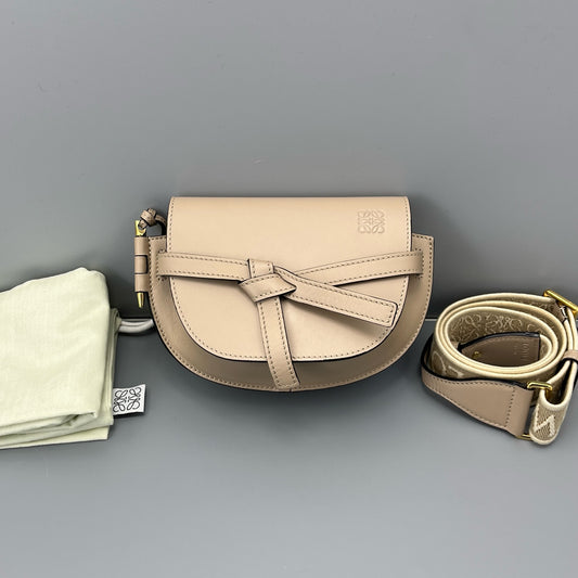 LOEWE - Gate Saddle Bag - Leather - Beige - (small)