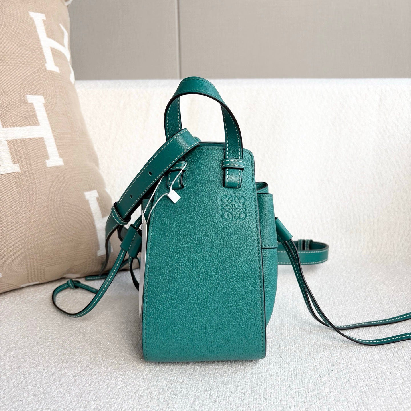 Loewe - Hammock Drawstring Mini Bag - Leather - Green - (mini)