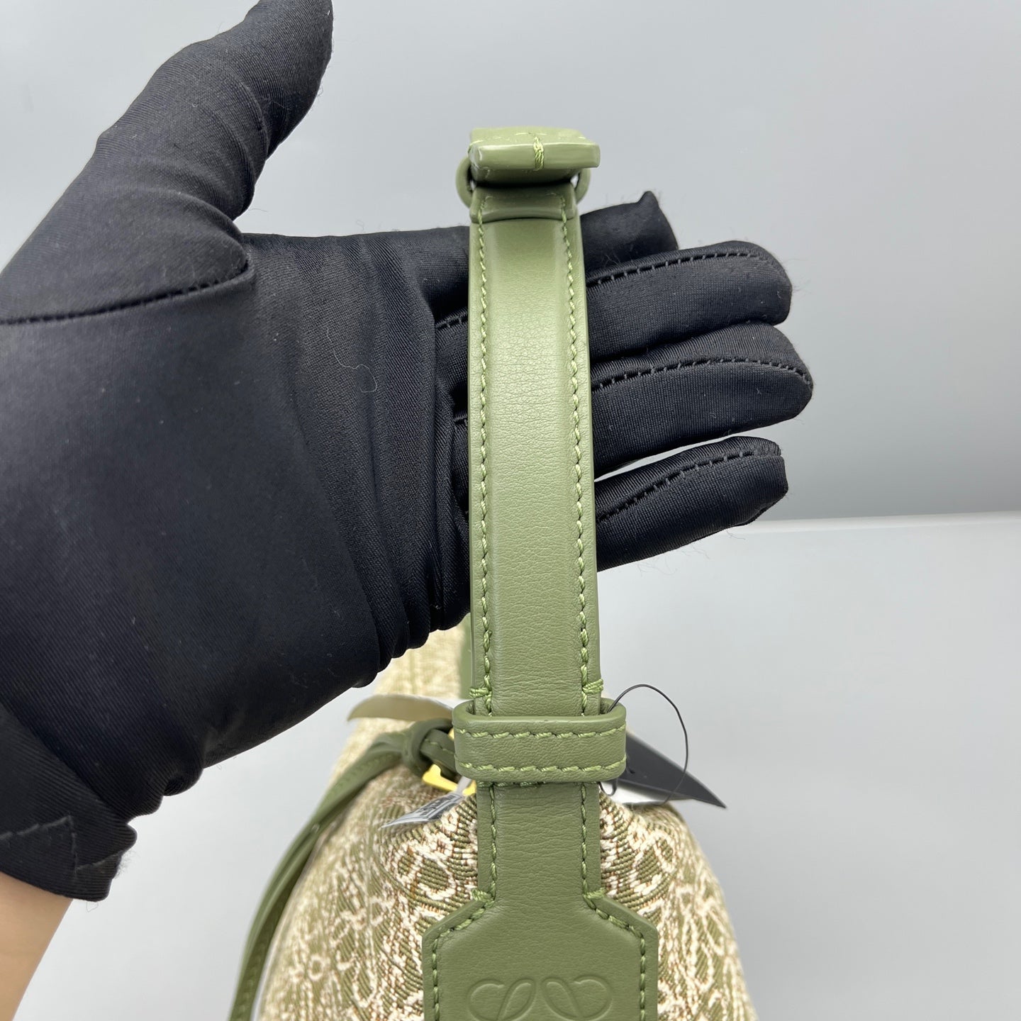 LOEWE - Lunchbox Shoulder Bag A7103 - Canvas and Leather - Green - (Mini)