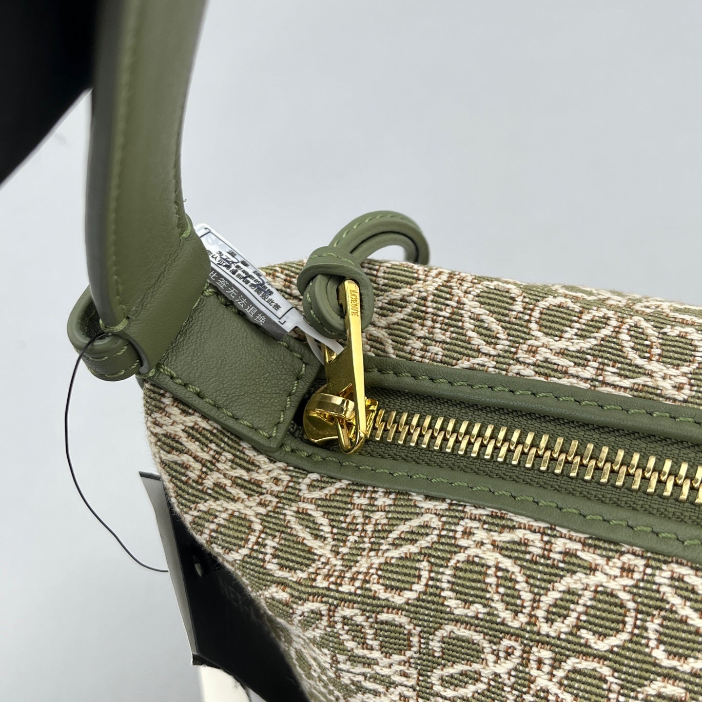 LOEWE - Lunchbox Shoulder Bag A7103 - Canvas and Leather - Green - (Mini)