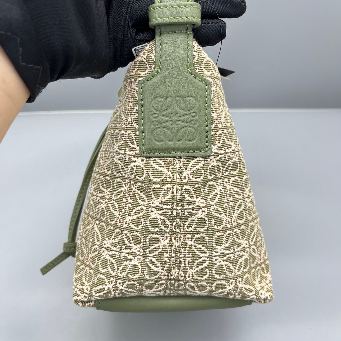 LOEWE - Lunchbox Shoulder Bag A7103 - Canvas and Leather - Green - (Mini)