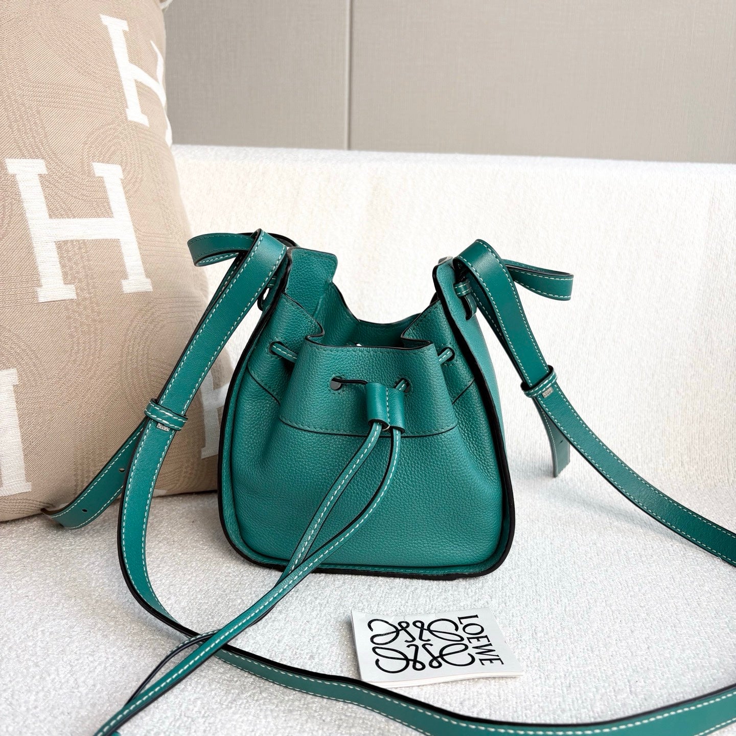 Loewe - Mini Hammock Bag - Cowhide leather - Green - (mini)
