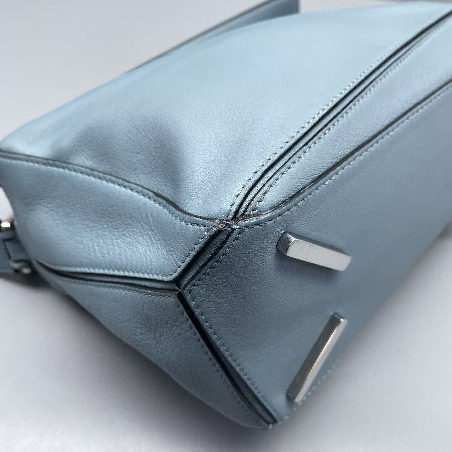 Loewe - Puzzle Bag - Grained calfskin leather - Mist Blue - (Small)