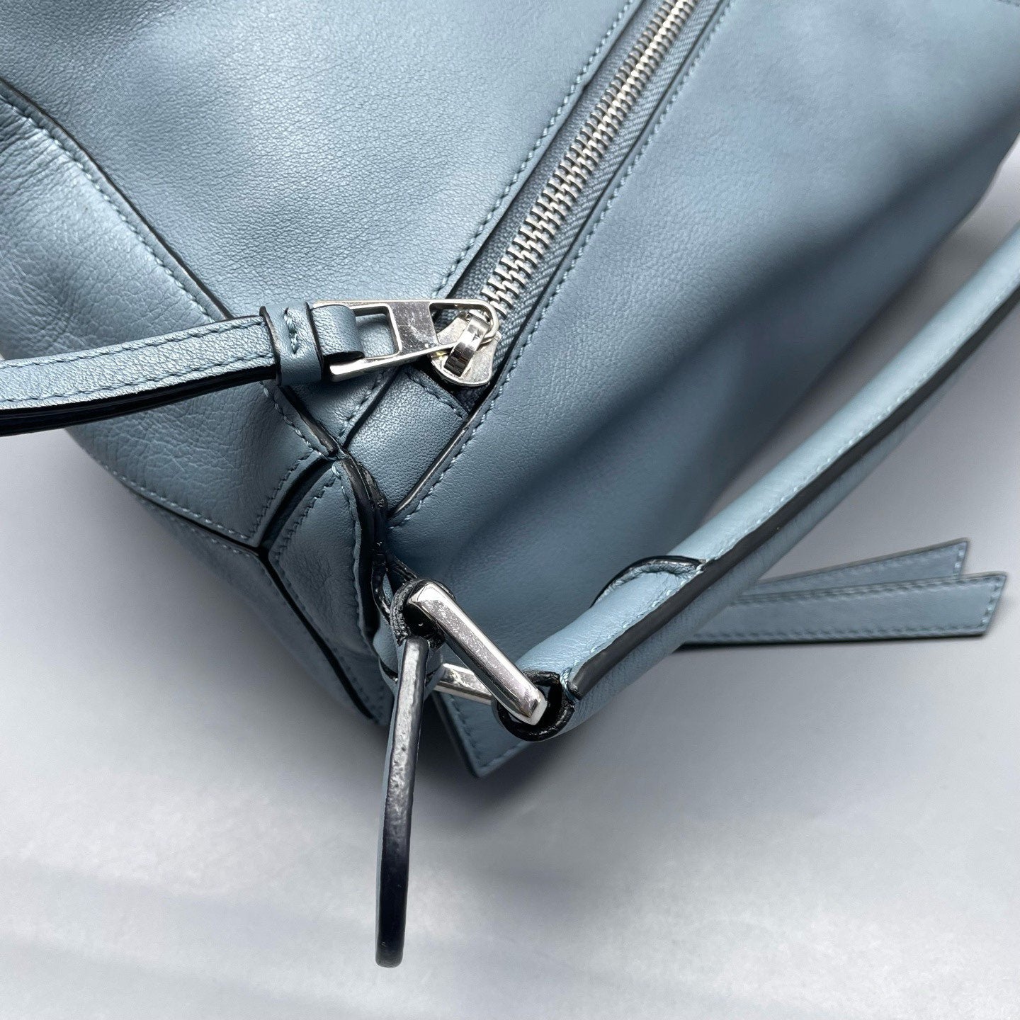 Loewe - Puzzle Bag - Grained calfskin leather - Mist Blue - (Small)