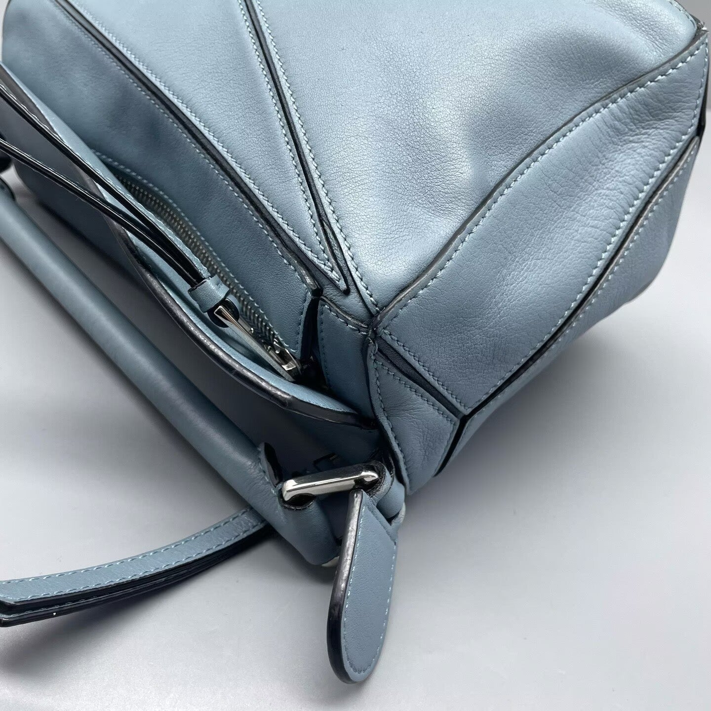Loewe - Puzzle Bag - Grained calfskin leather - Mist Blue - (Small)