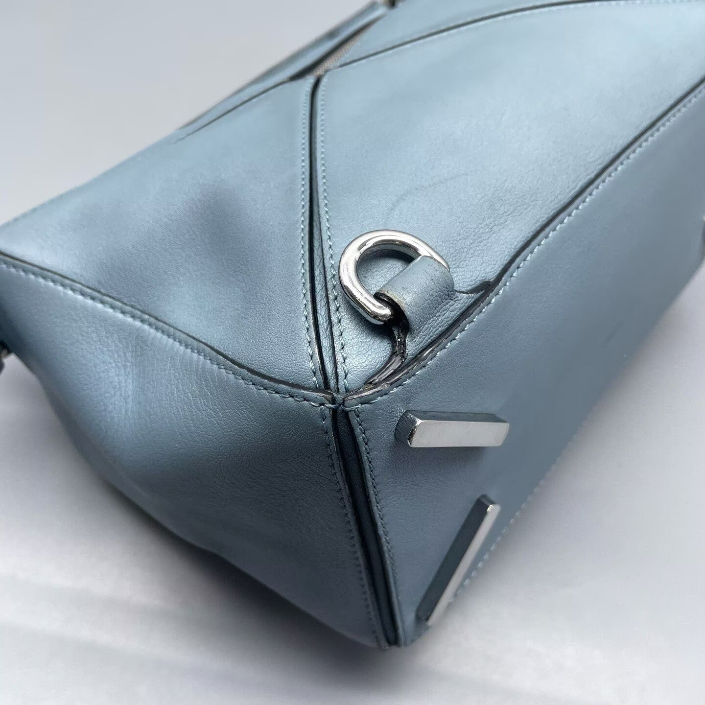 Loewe - Puzzle Bag - Grained calfskin leather - Mist Blue - (Small)
