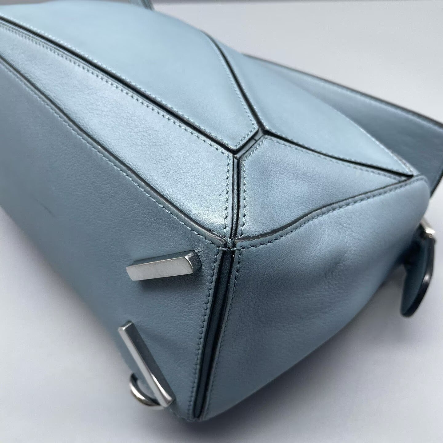 Loewe - Puzzle Bag - Grained calfskin leather - Mist Blue - (Small)