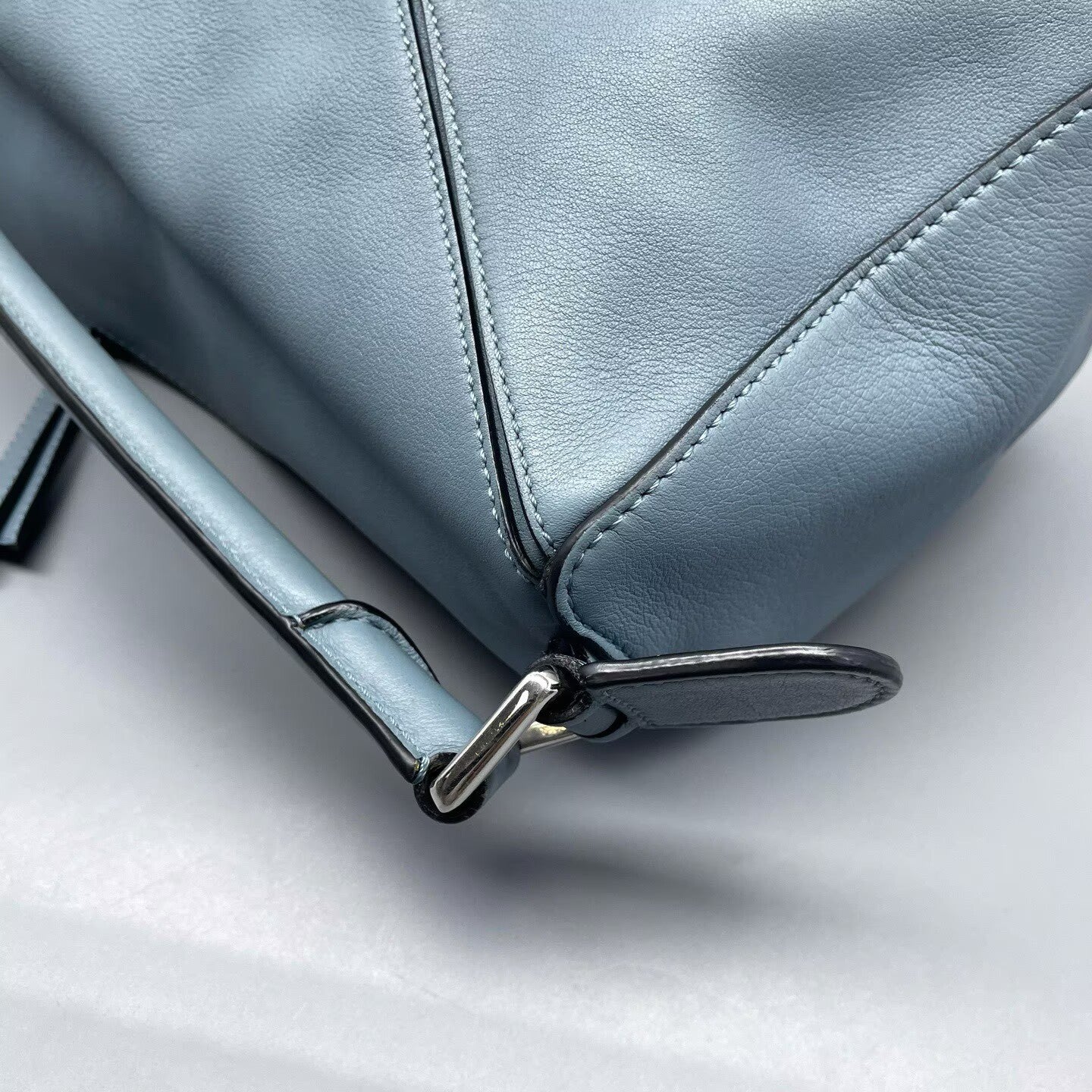 Loewe - Puzzle Bag - Grained calfskin leather - Mist Blue - (Small)
