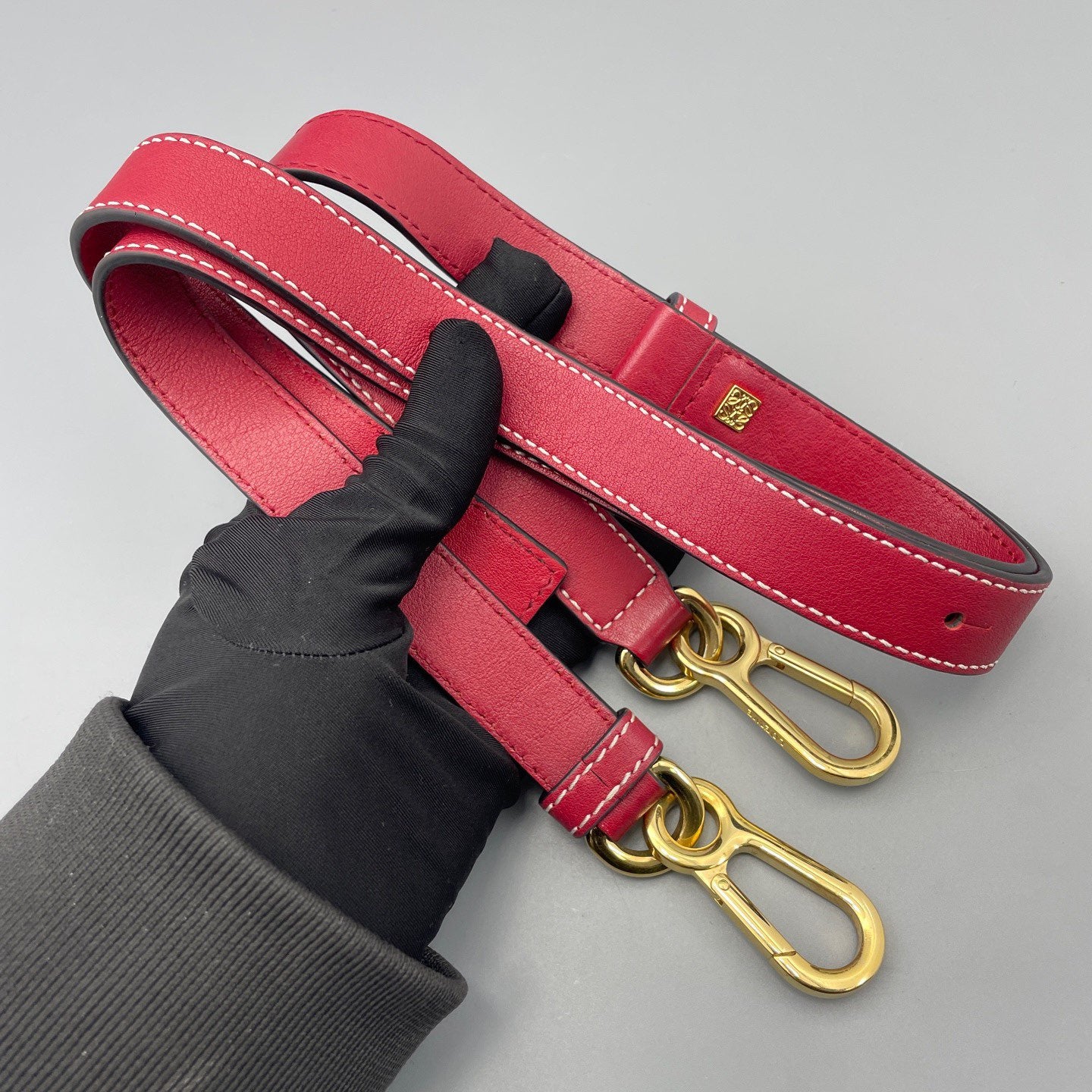 Loewe - Puzzle Bag - Grained leather - Burgundy - (small)